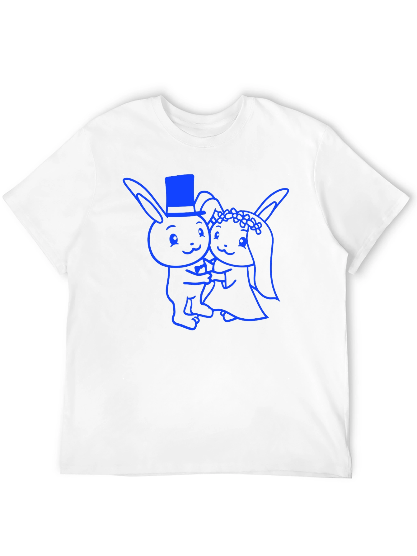 Wedding Bunny T-Shirt - Cute Cartoon Couple Design