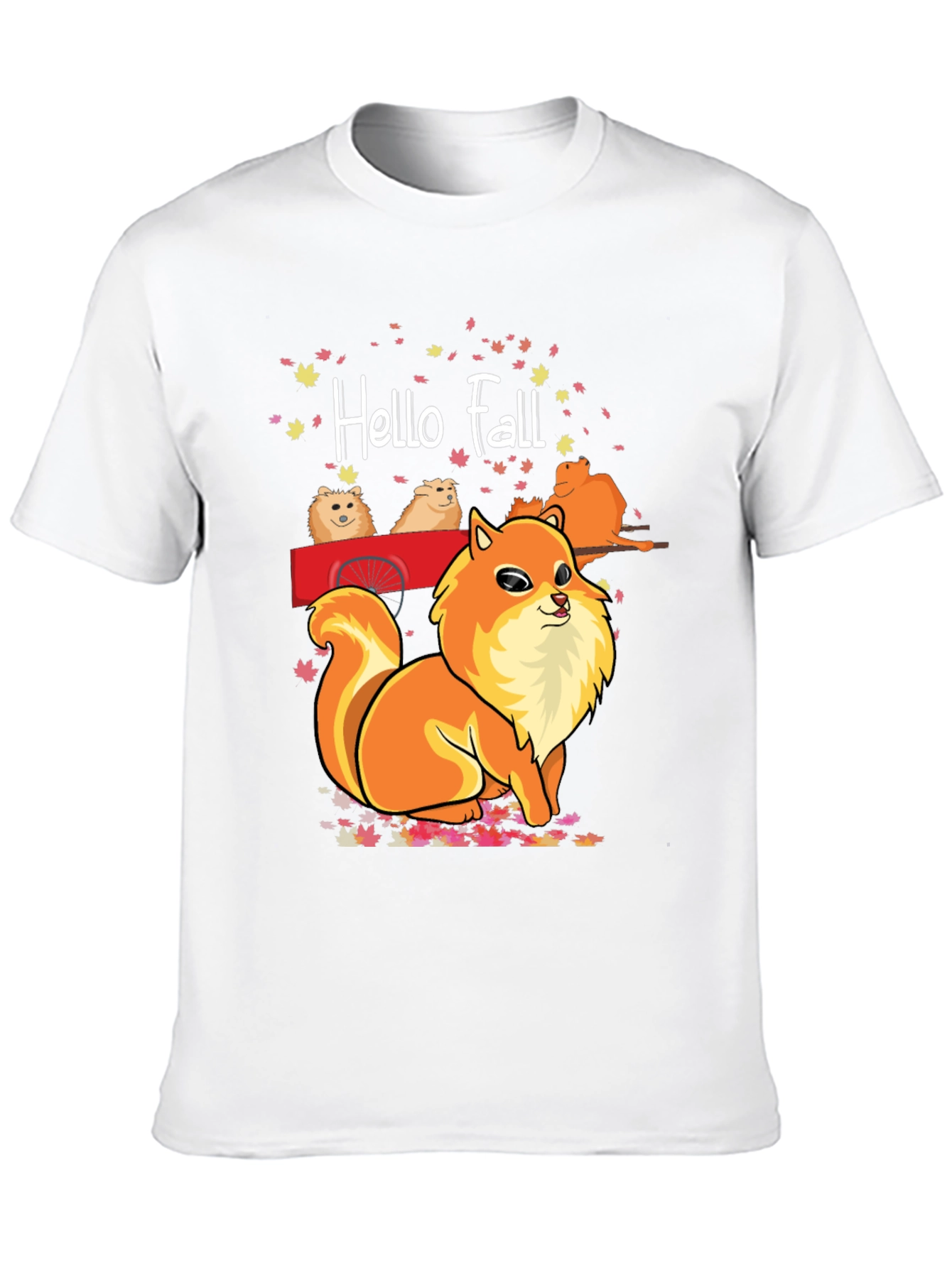 Hello Fall Pomeranian T-Shirt