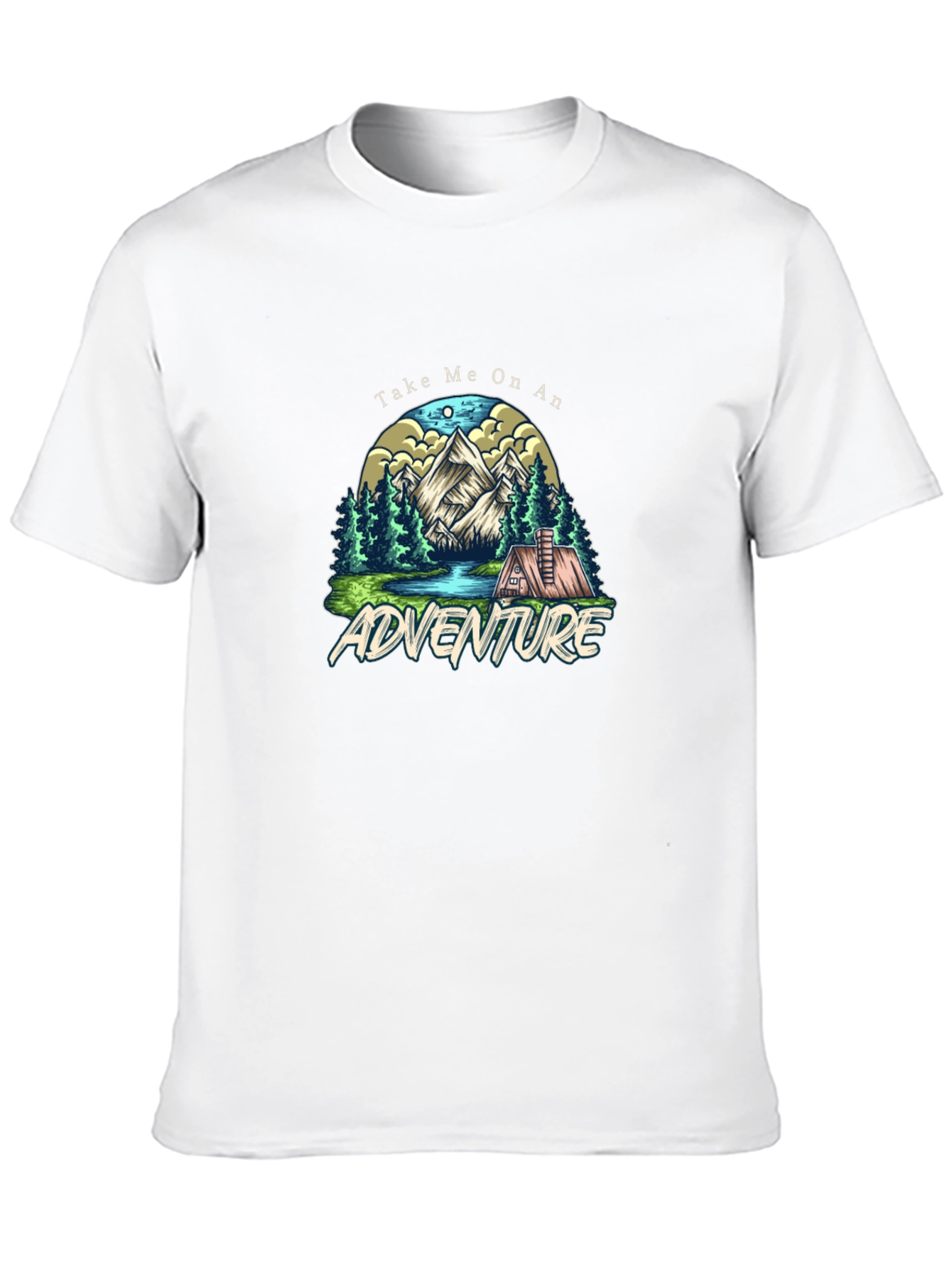 Adventure Awaits Graphic Tee - Black