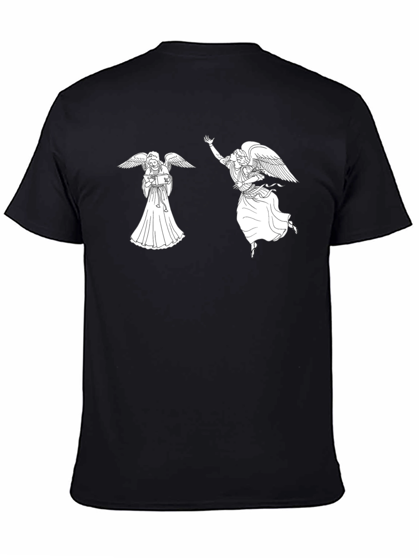 Angelic Graphic Tee - Classic Black Cotton