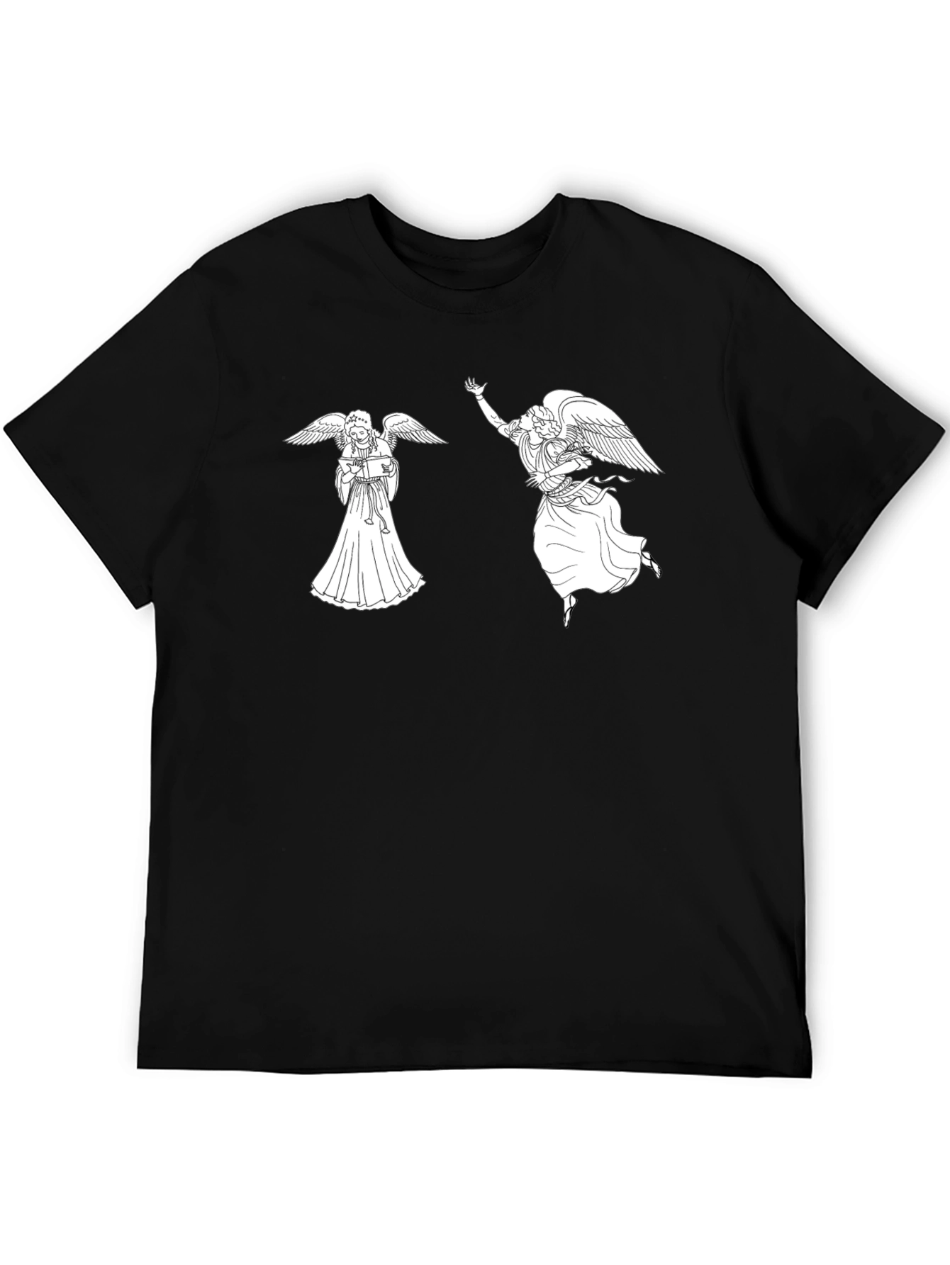 Angelic Graphic Tee - Classic Black Cotton