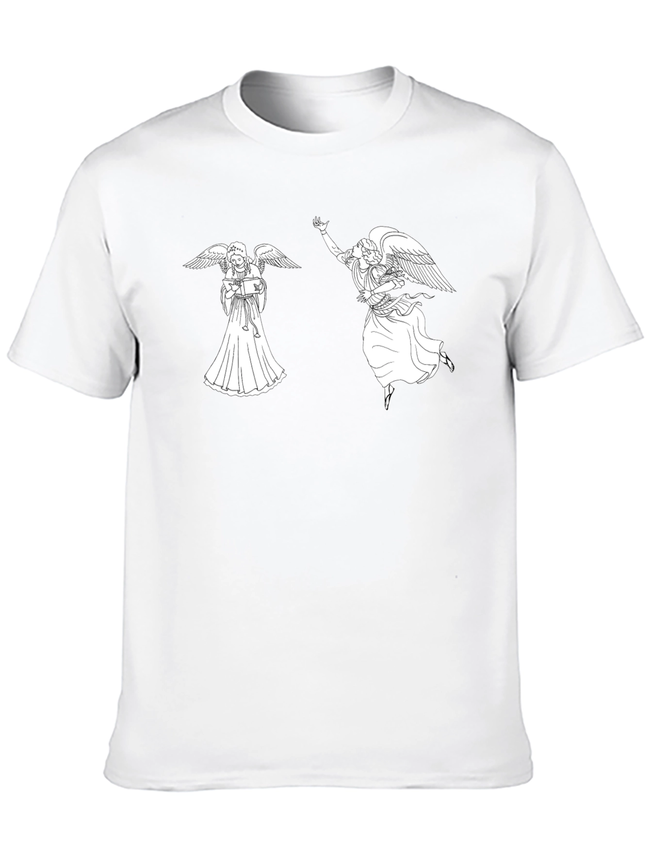Angelic Graphic Tee - Classic Black Cotton