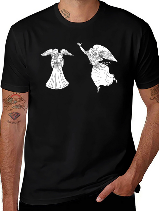 Angelic Graphic Tee - Classic Black Cotton