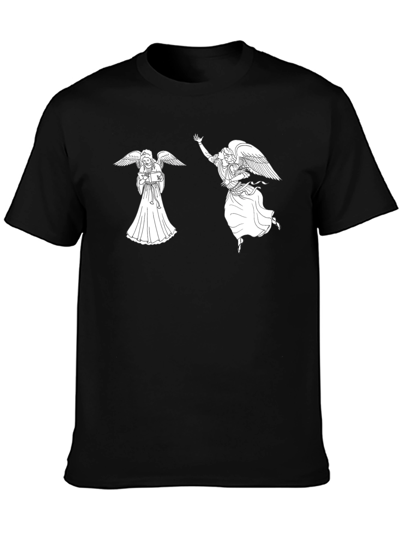 Angelic Graphic Tee - Classic Black Cotton