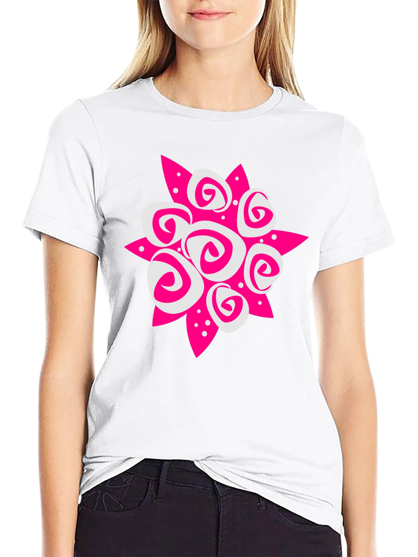Abstract Floral Graphic Tee