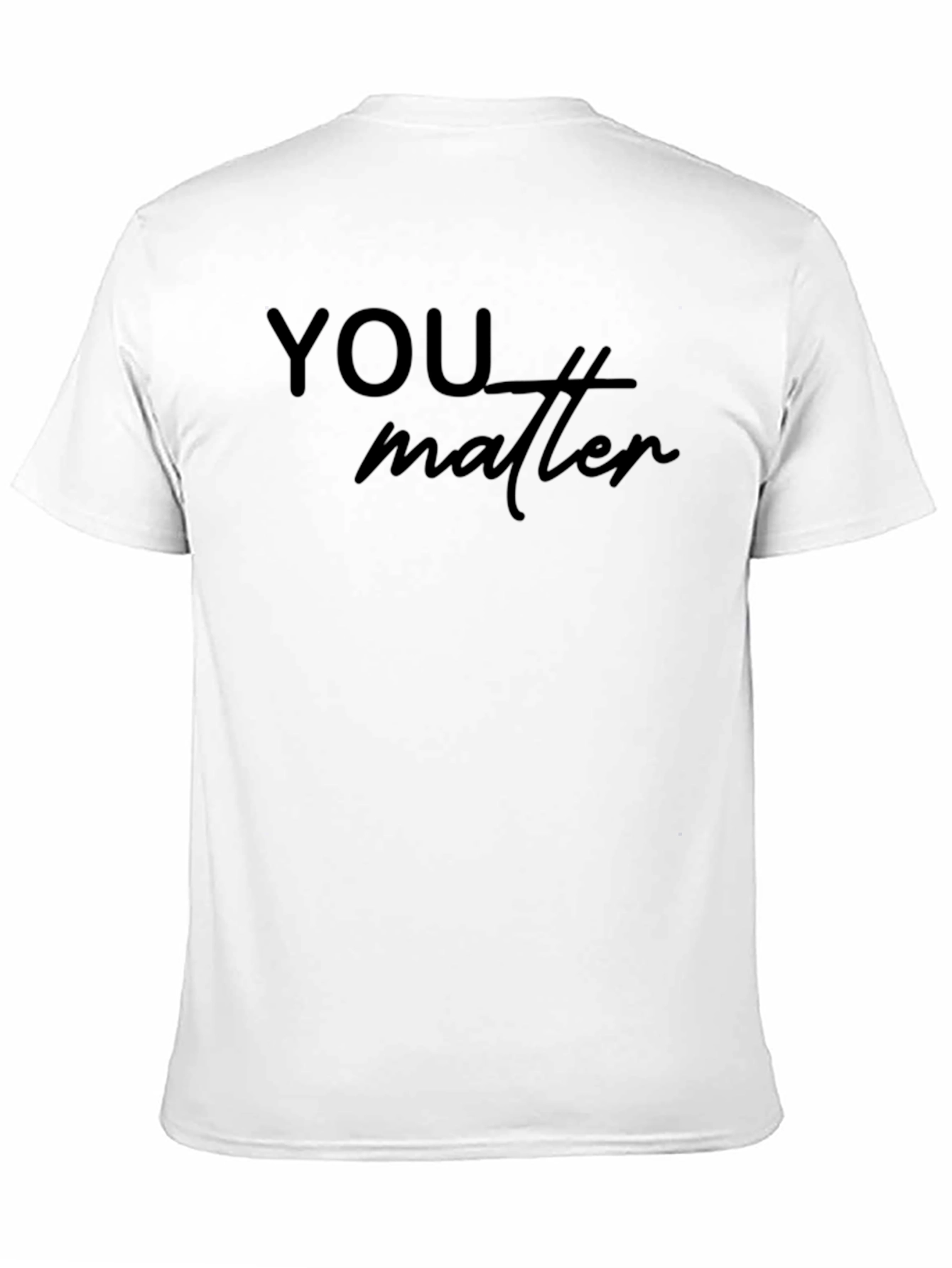 You Matter Graphic Black Tee - Mens Crew Neck