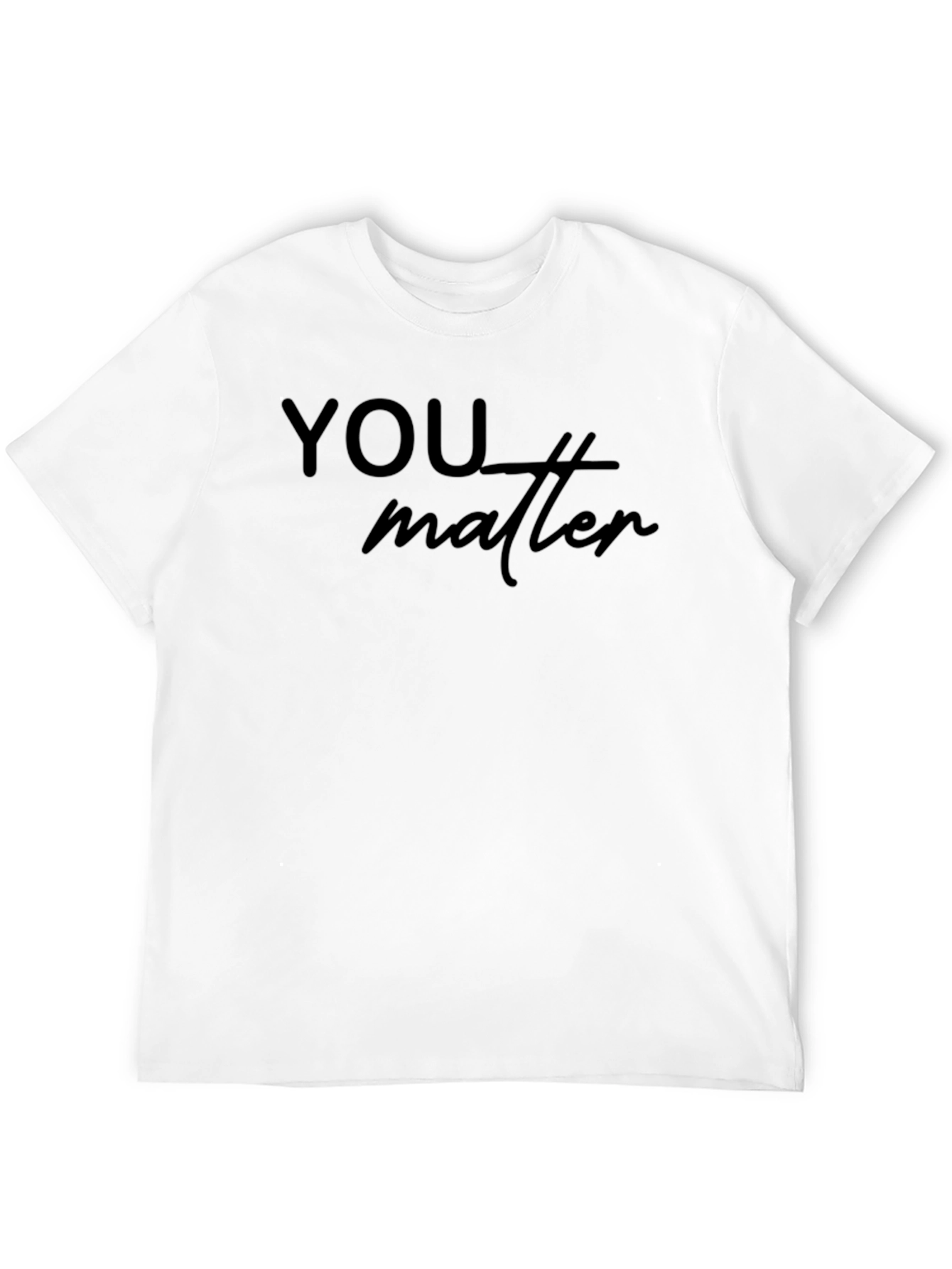 You Matter Graphic Black Tee - Mens Crew Neck