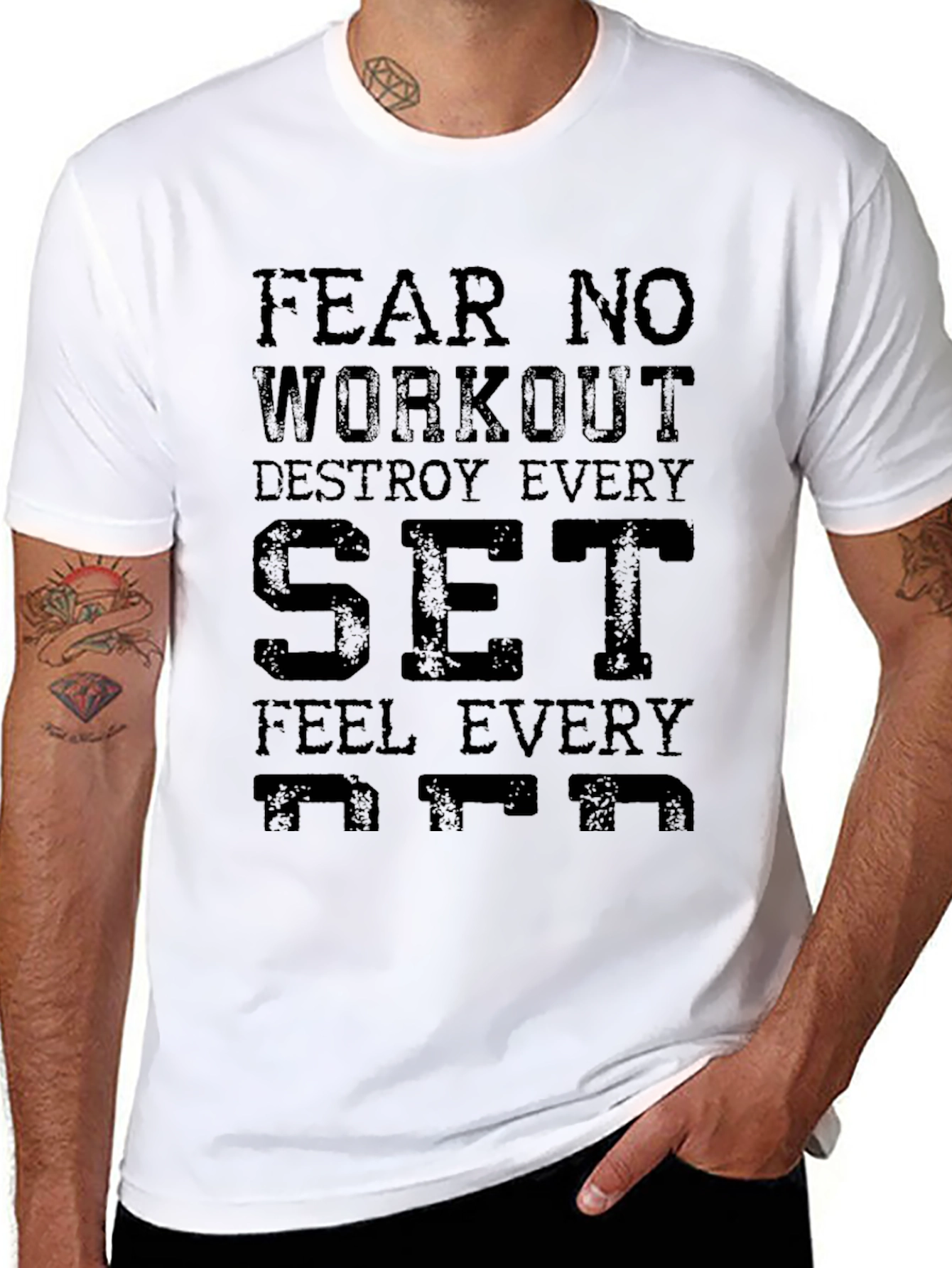 Fear No Workout Graphic T-Shirt
