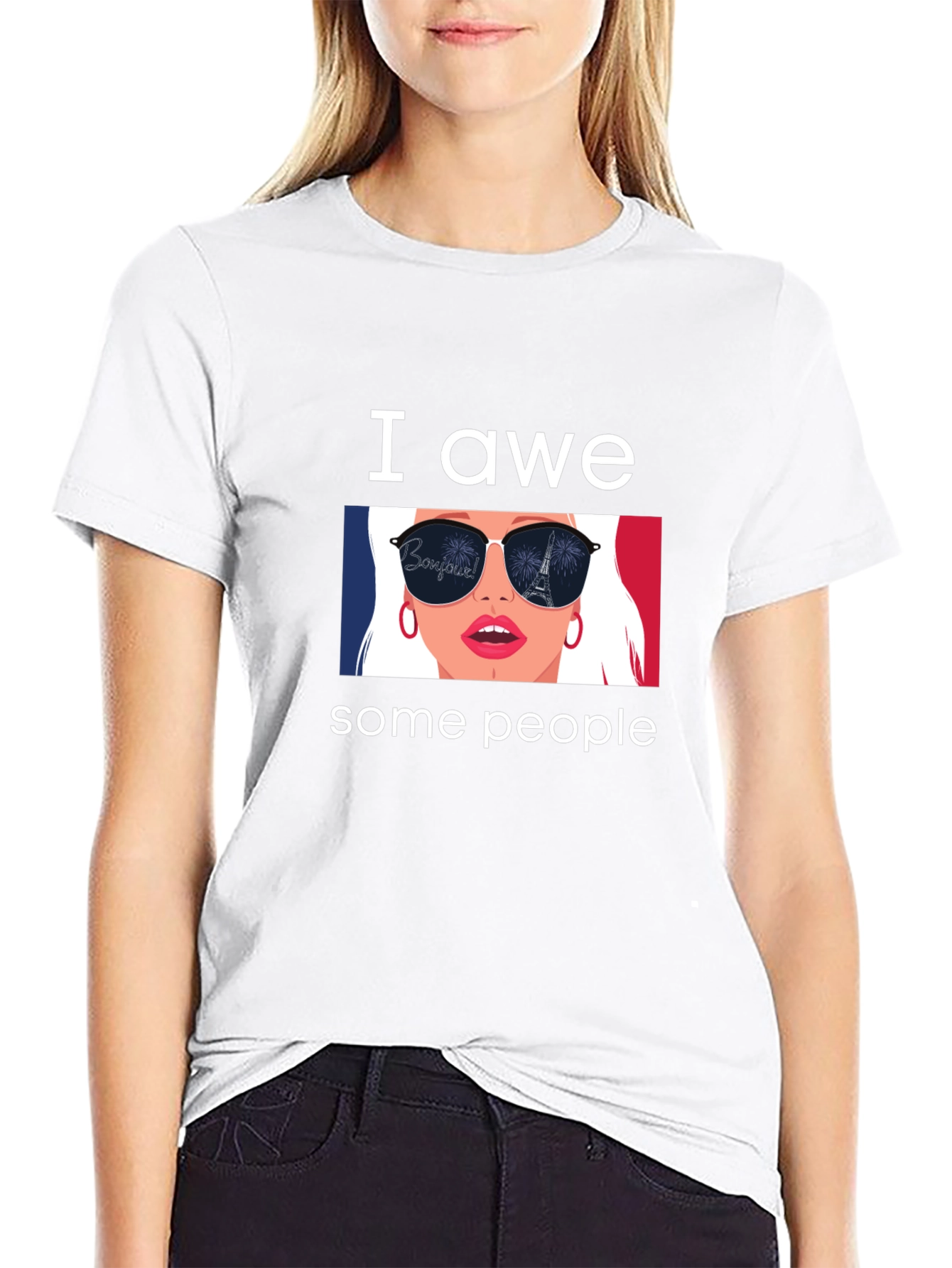 I Awe Some People T-Shirt - Eiffel Tower Sunglasses