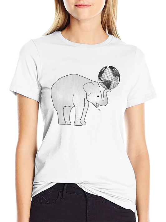 Elephant Balancing Globe Graphic Tee