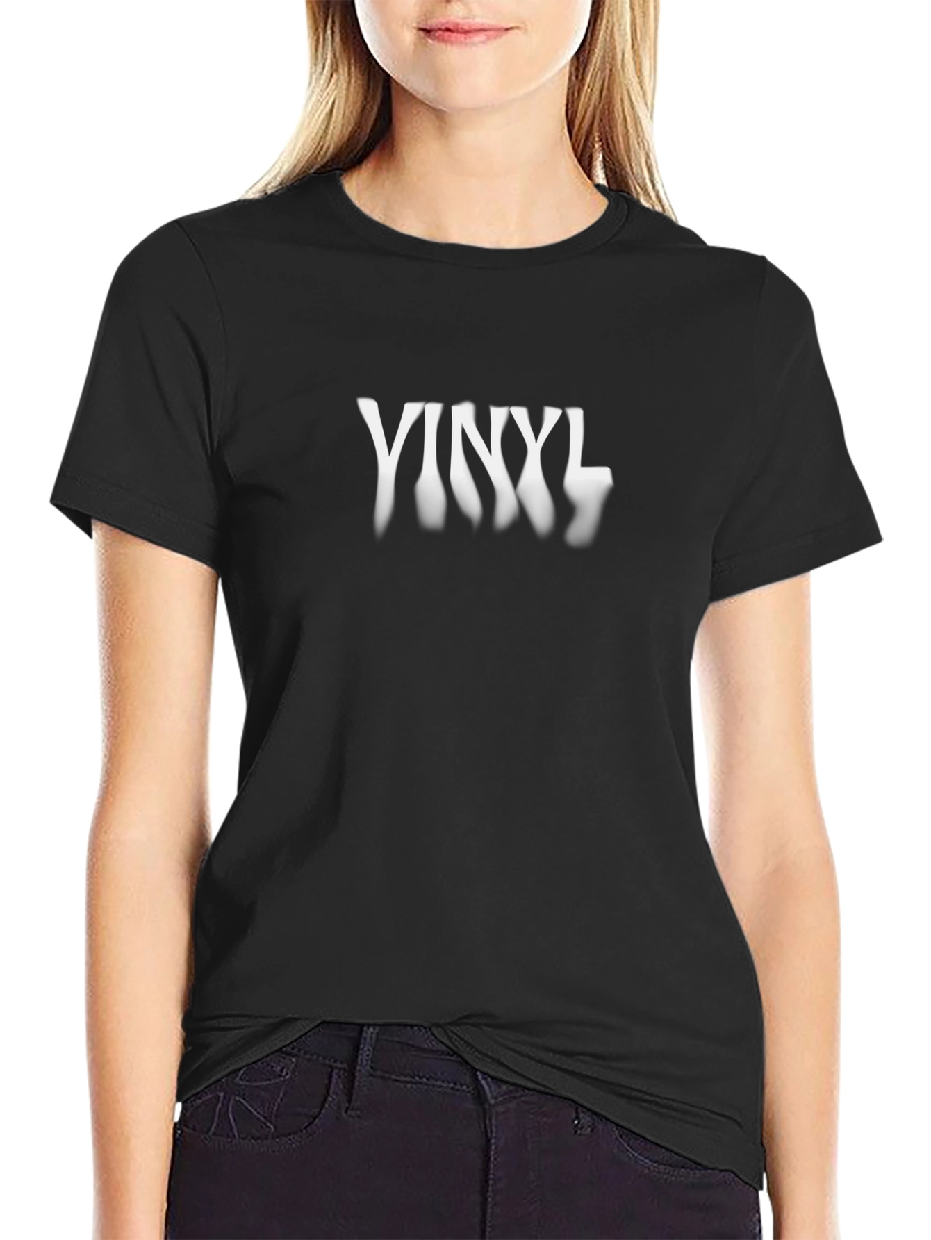Vinyl Graphic Black T-Shirt - Cool Music Tee