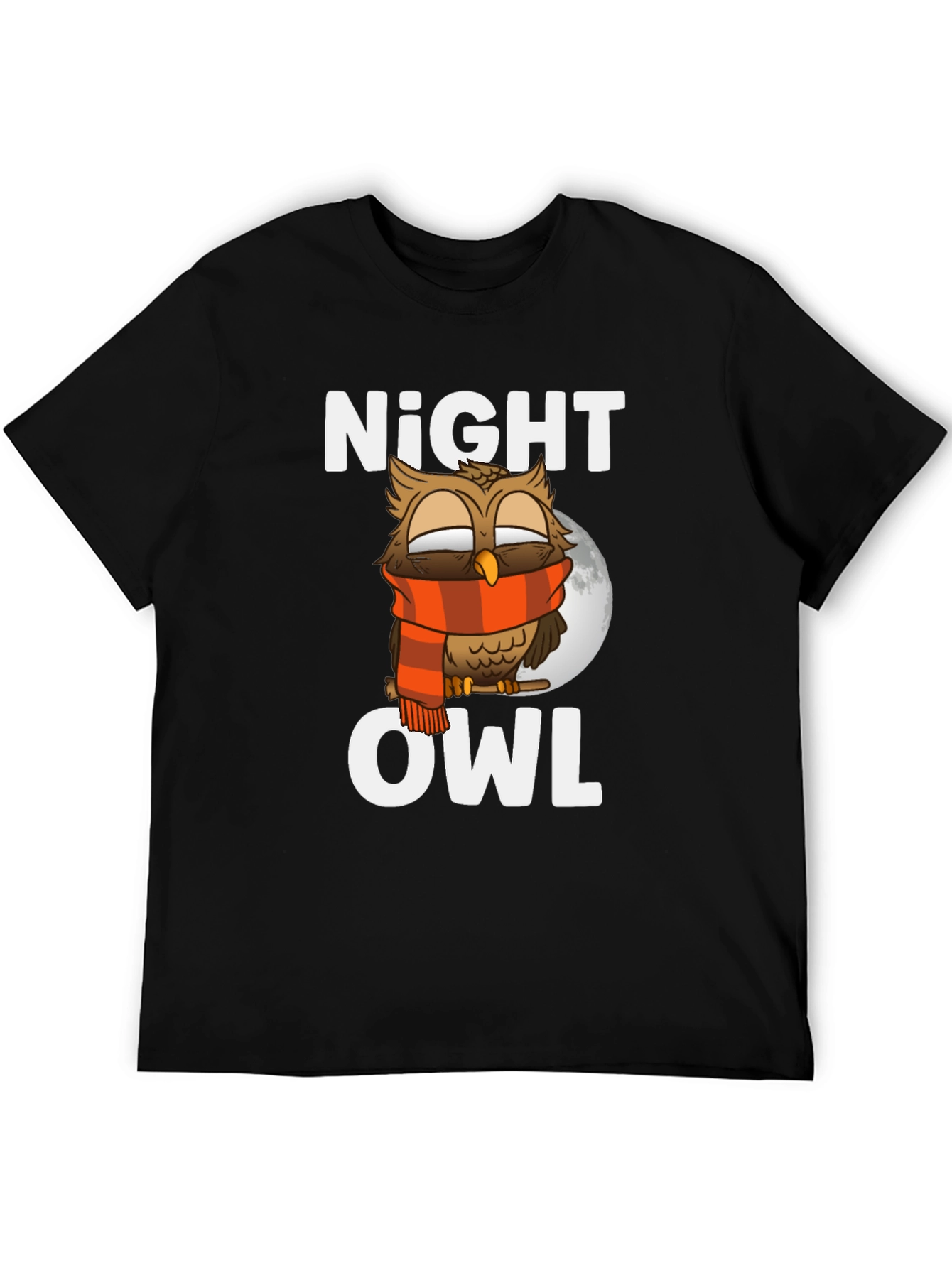 Night Owl Graphic T-Shirt - Cozy Owl Design