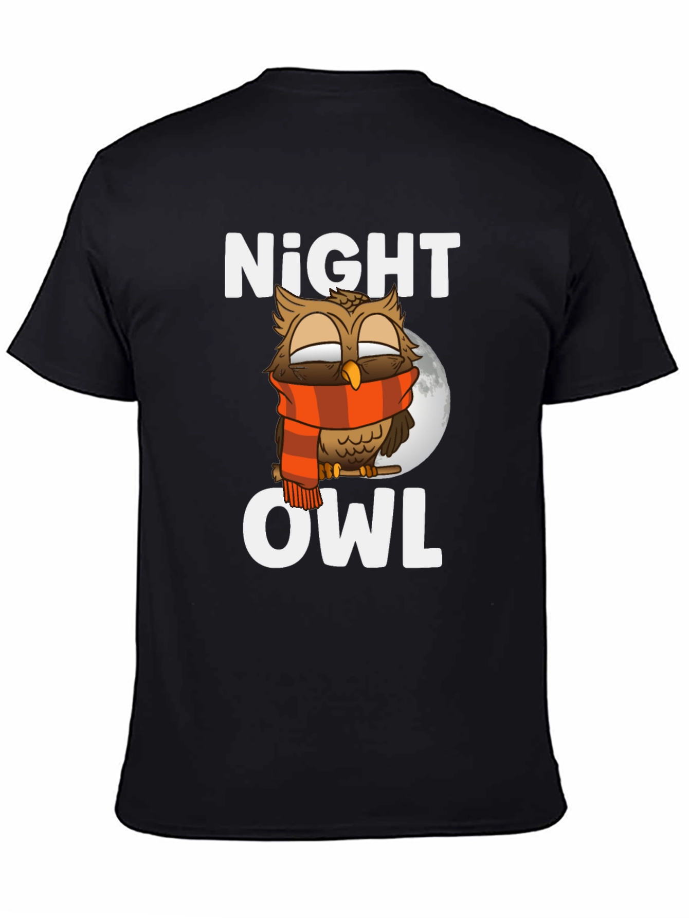 Night Owl Graphic T-Shirt - Cozy Owl Design