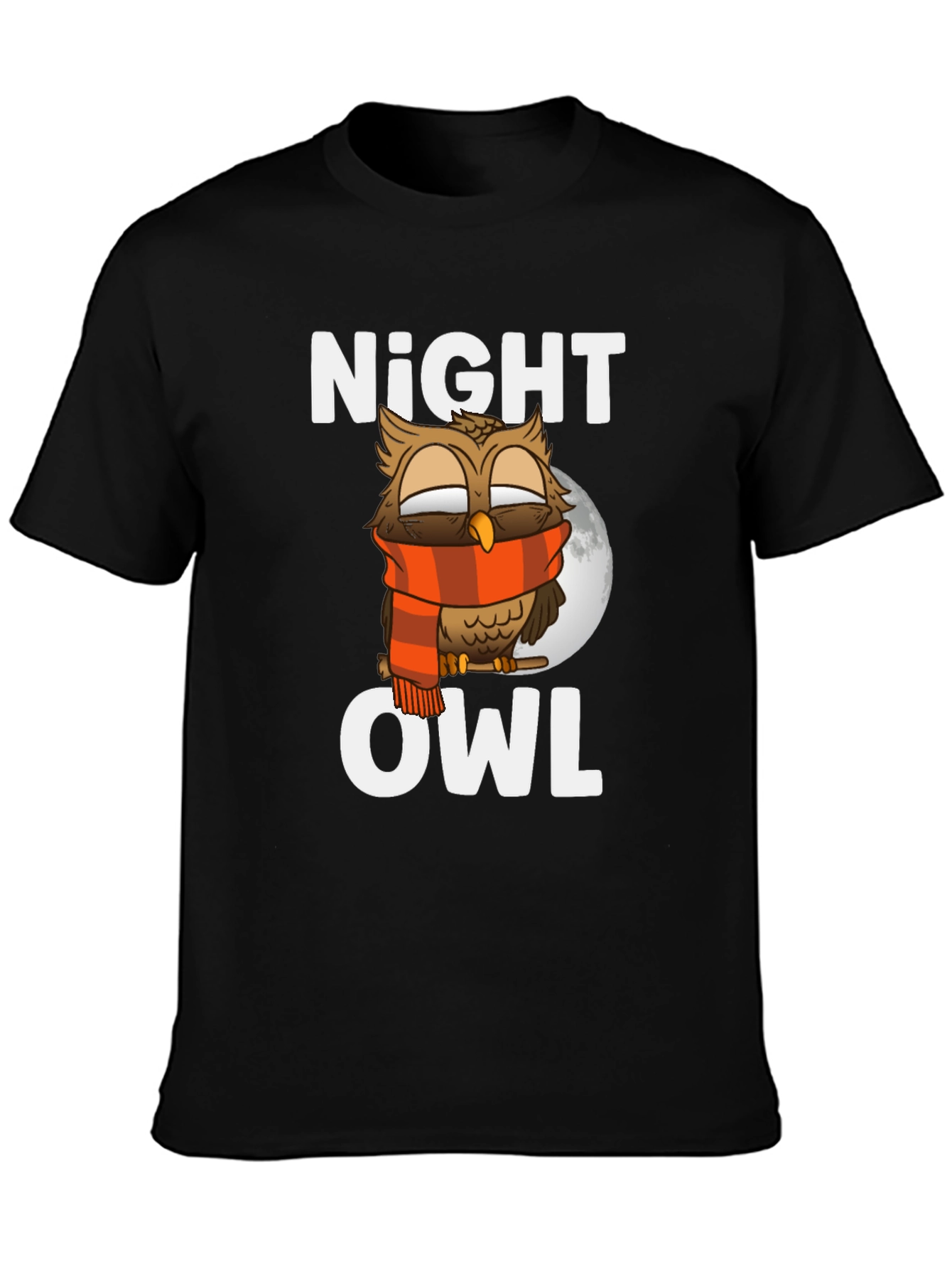 Night Owl Graphic T-Shirt - Cozy Owl Design