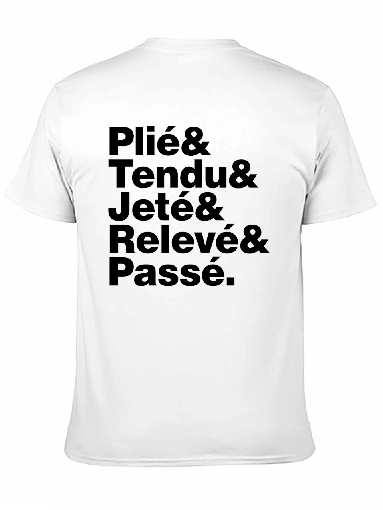 Ballet Dance Steps Black T-Shirt
