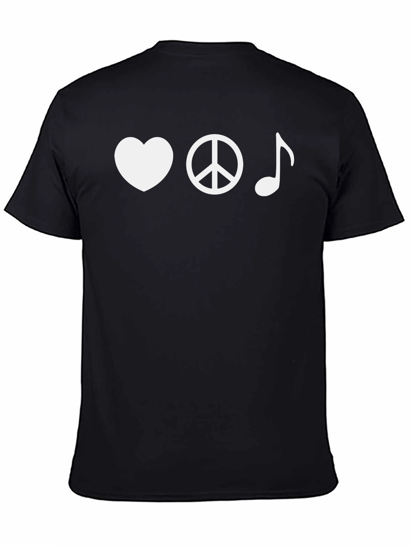 Love Peace Music Graphic Tee - Black