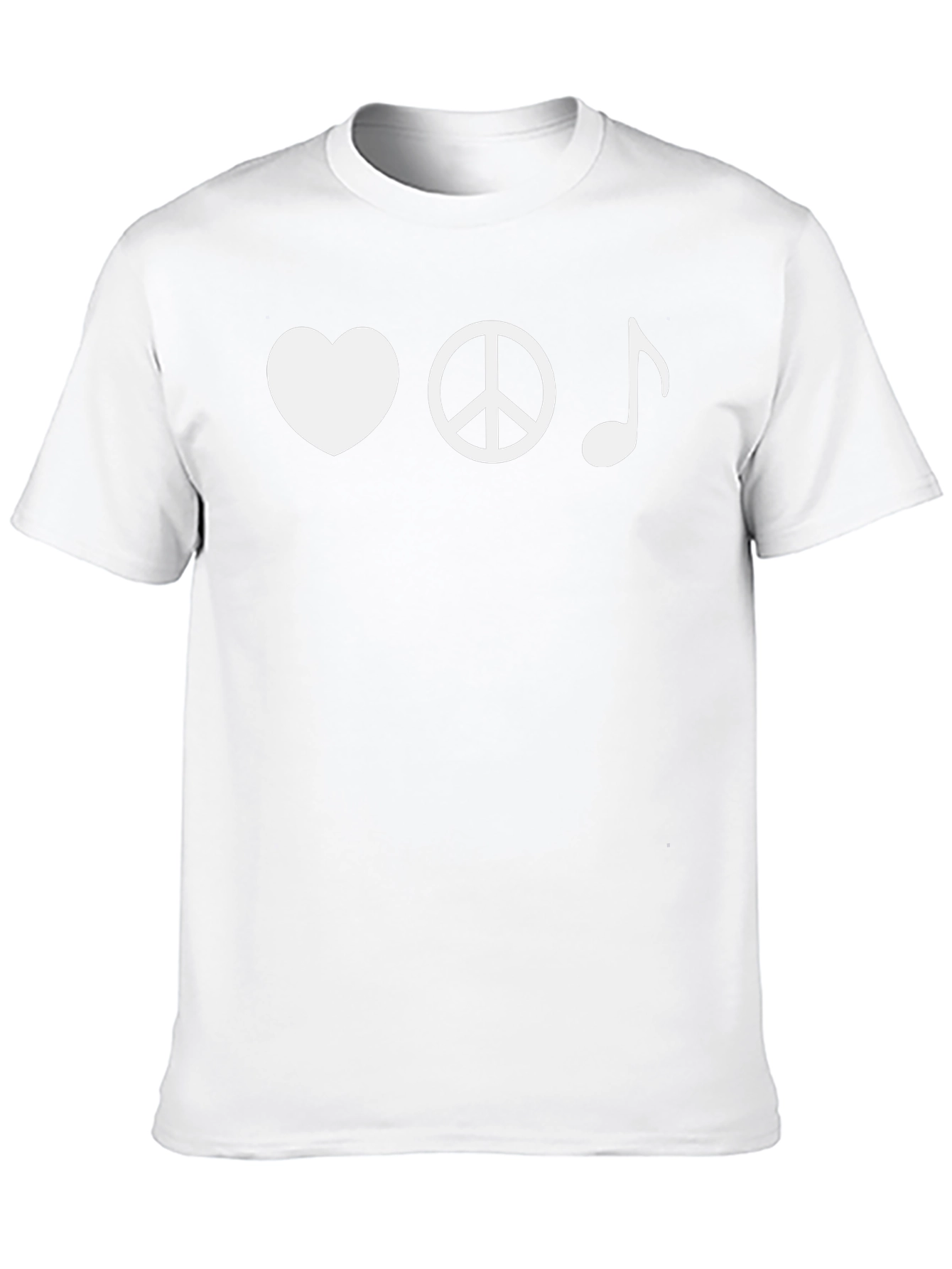 Love Peace Music Graphic Tee - Black