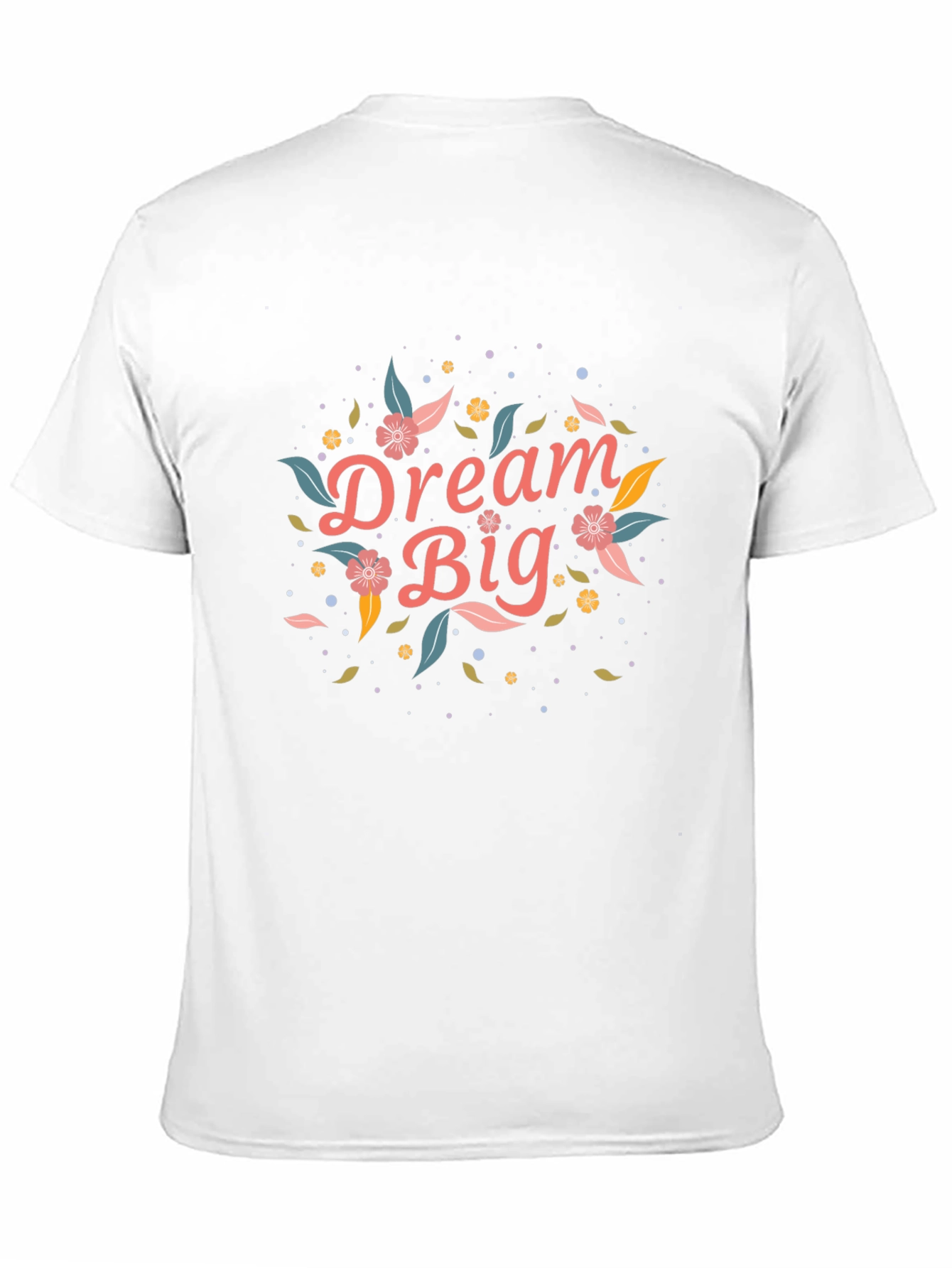 Dream Big Floral Graphic Black T-Shirt