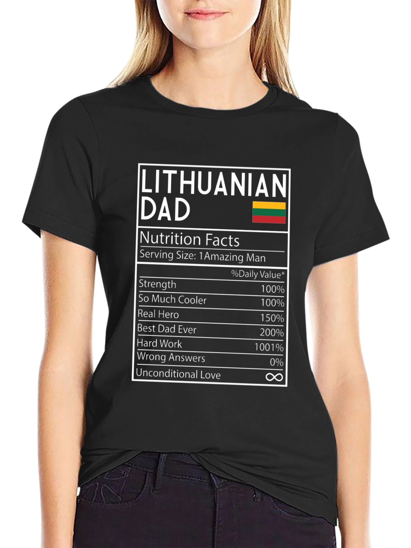 Lithuanian Dad Nutrition Facts T-Shirt