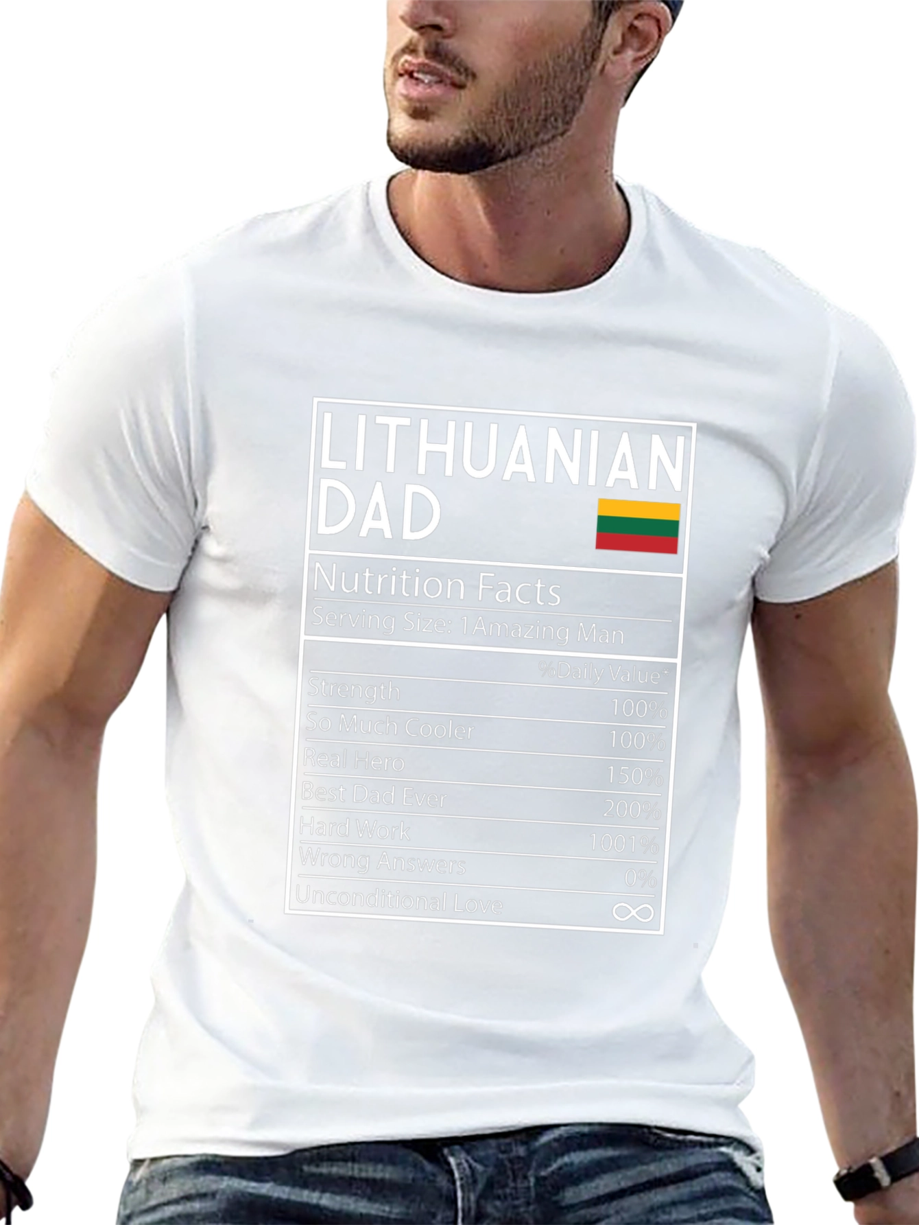 Lithuanian Dad Nutrition Facts T-Shirt