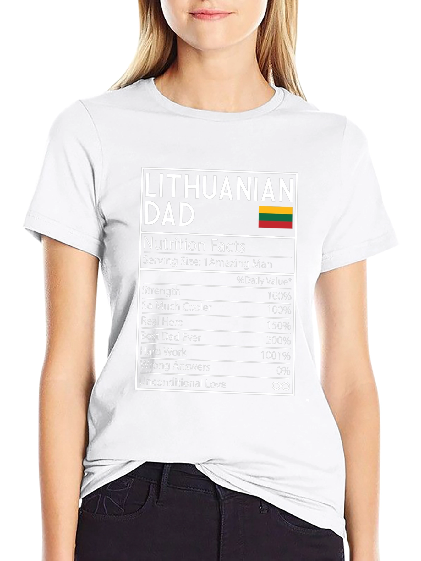 Lithuanian Dad Nutrition Facts T-Shirt