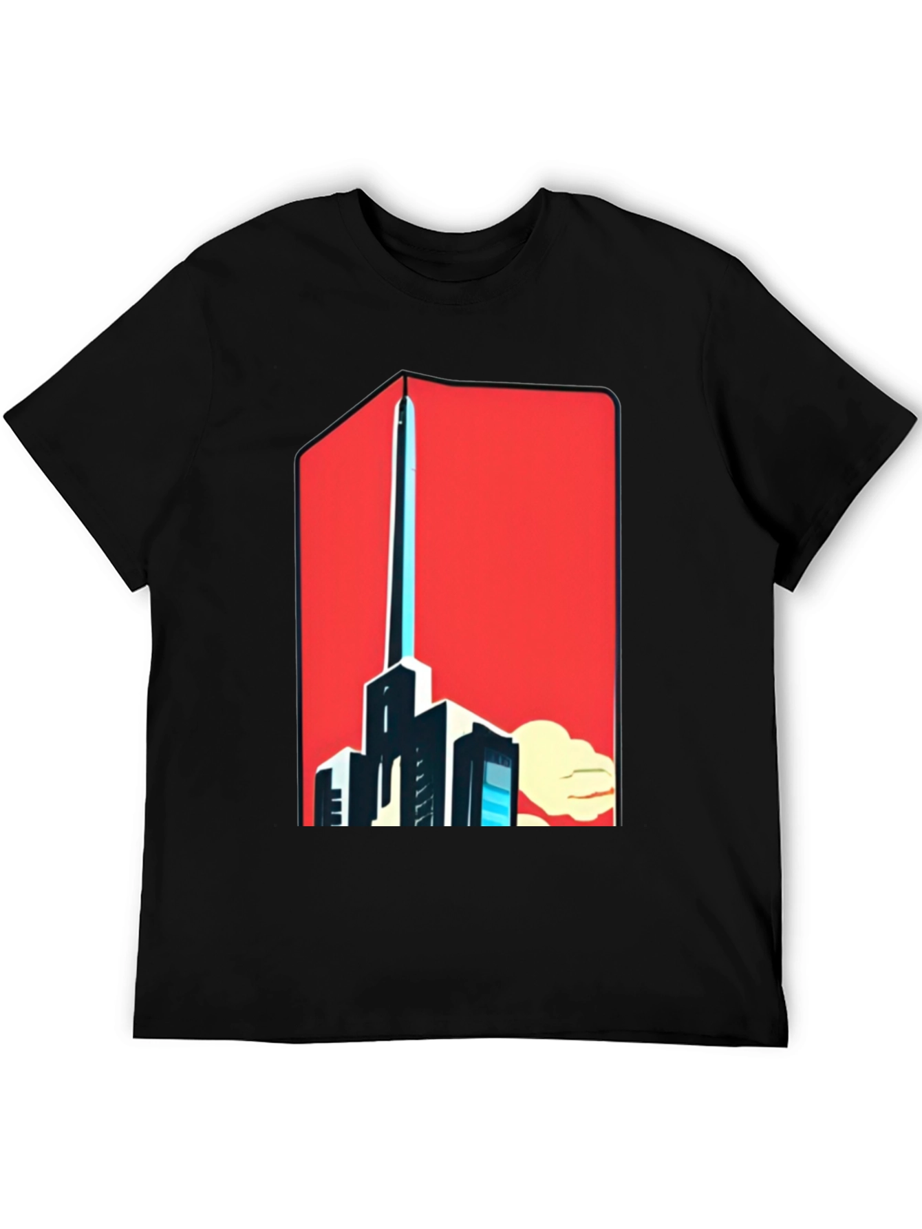 Bold Graphic Tee: Cityscape Art Design