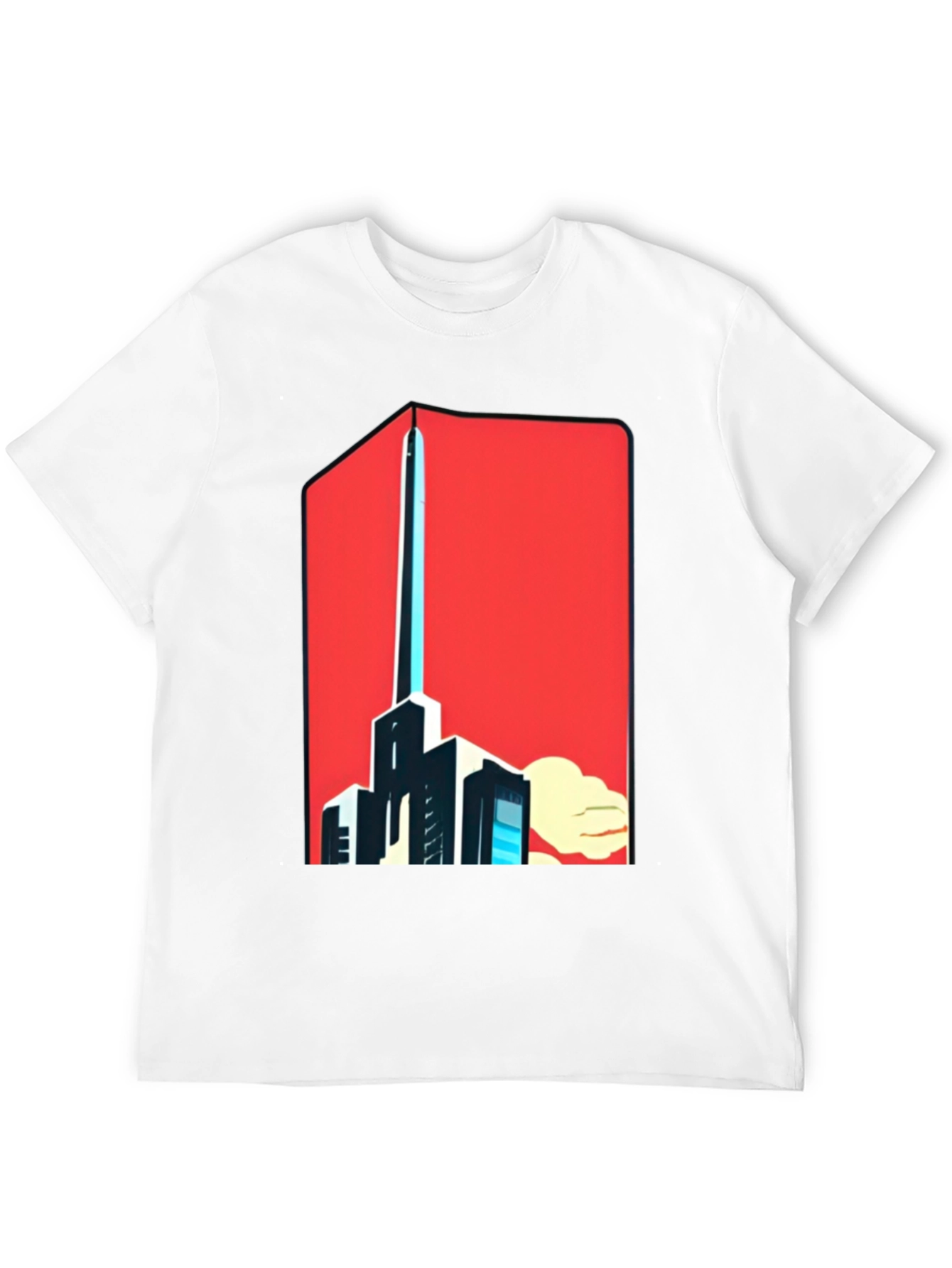 Bold Graphic Tee: Cityscape Art Design