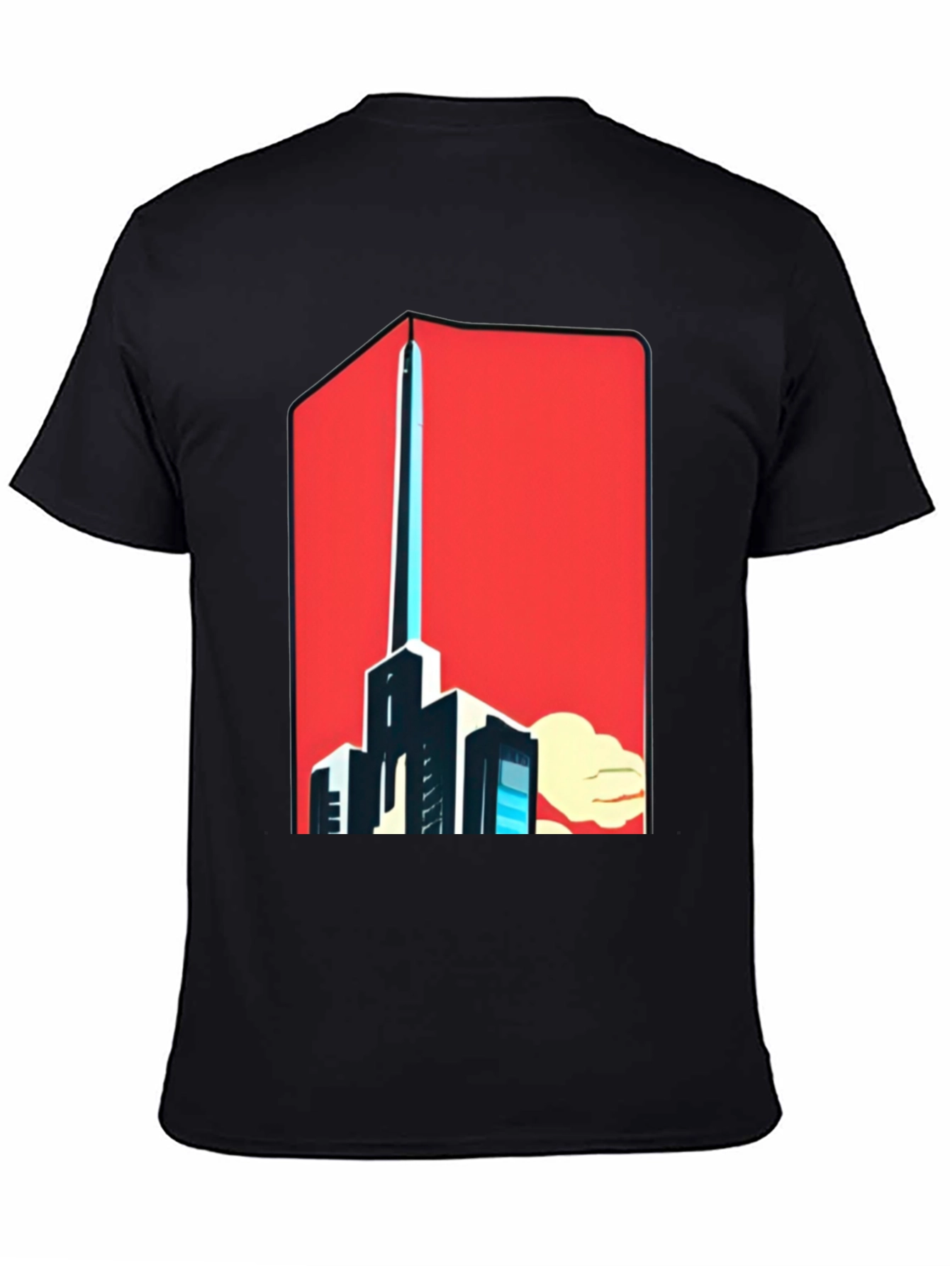 Bold Graphic Tee: Cityscape Art Design
