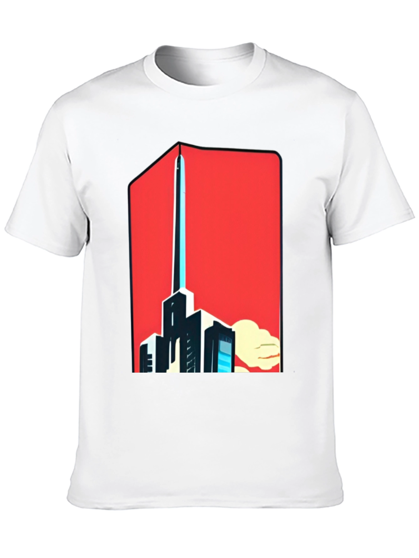 Bold Graphic Tee: Cityscape Art Design