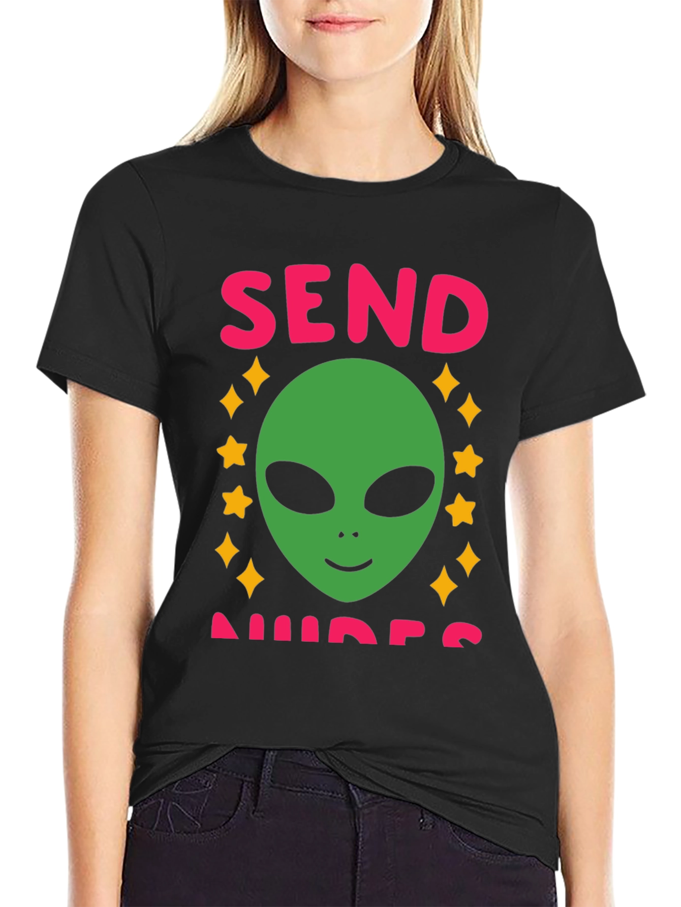 Send Nudes Alien Graphic T-Shirt