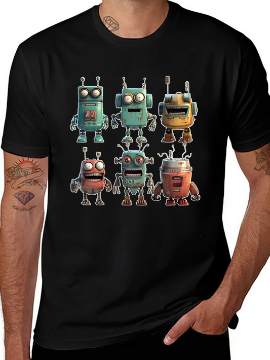 Retro Robot T-Shirt - Funky Sci-Fi Style!