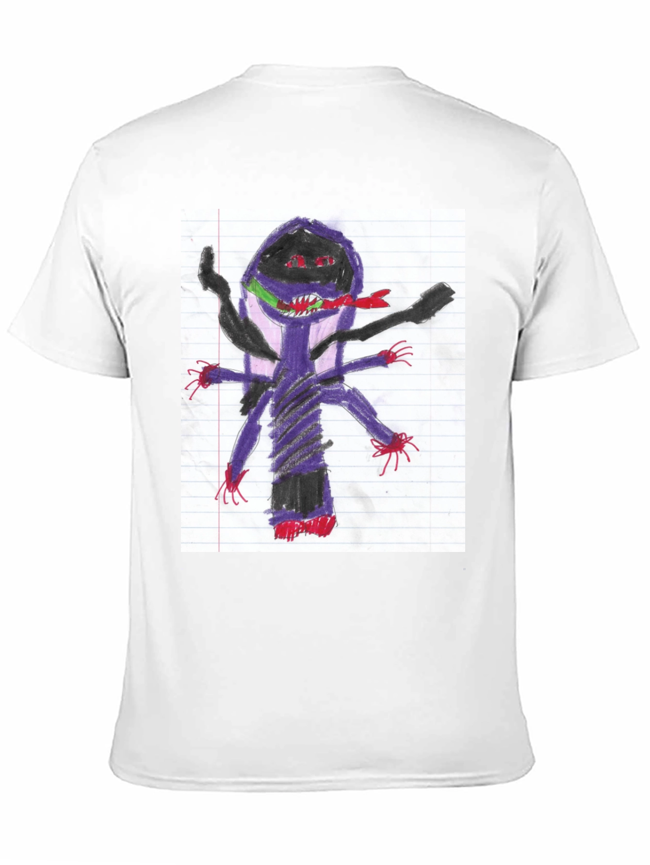 Unique Black T-Shirt with Monster Art