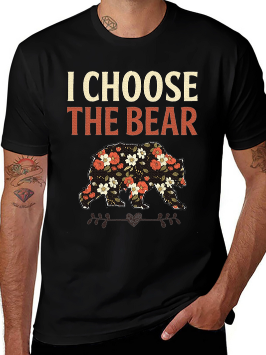 I Choose the Bear Floral T-Shirt