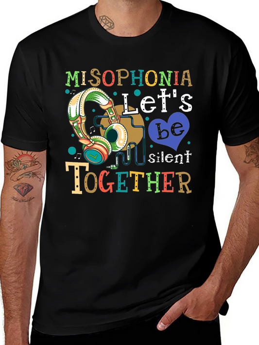 Misophonia Lets Be Silent Together Graphic T-Shirt