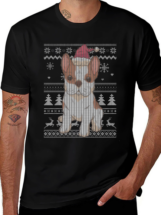 Festive Dog Christmas Sweater T-Shirt
