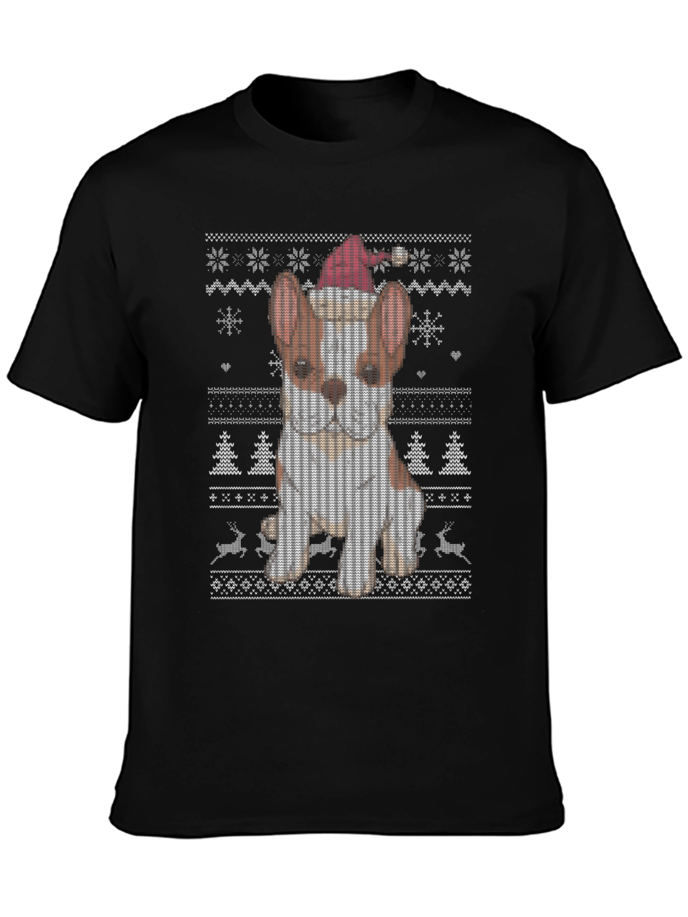 Festive Dog Christmas Sweater T-Shirt