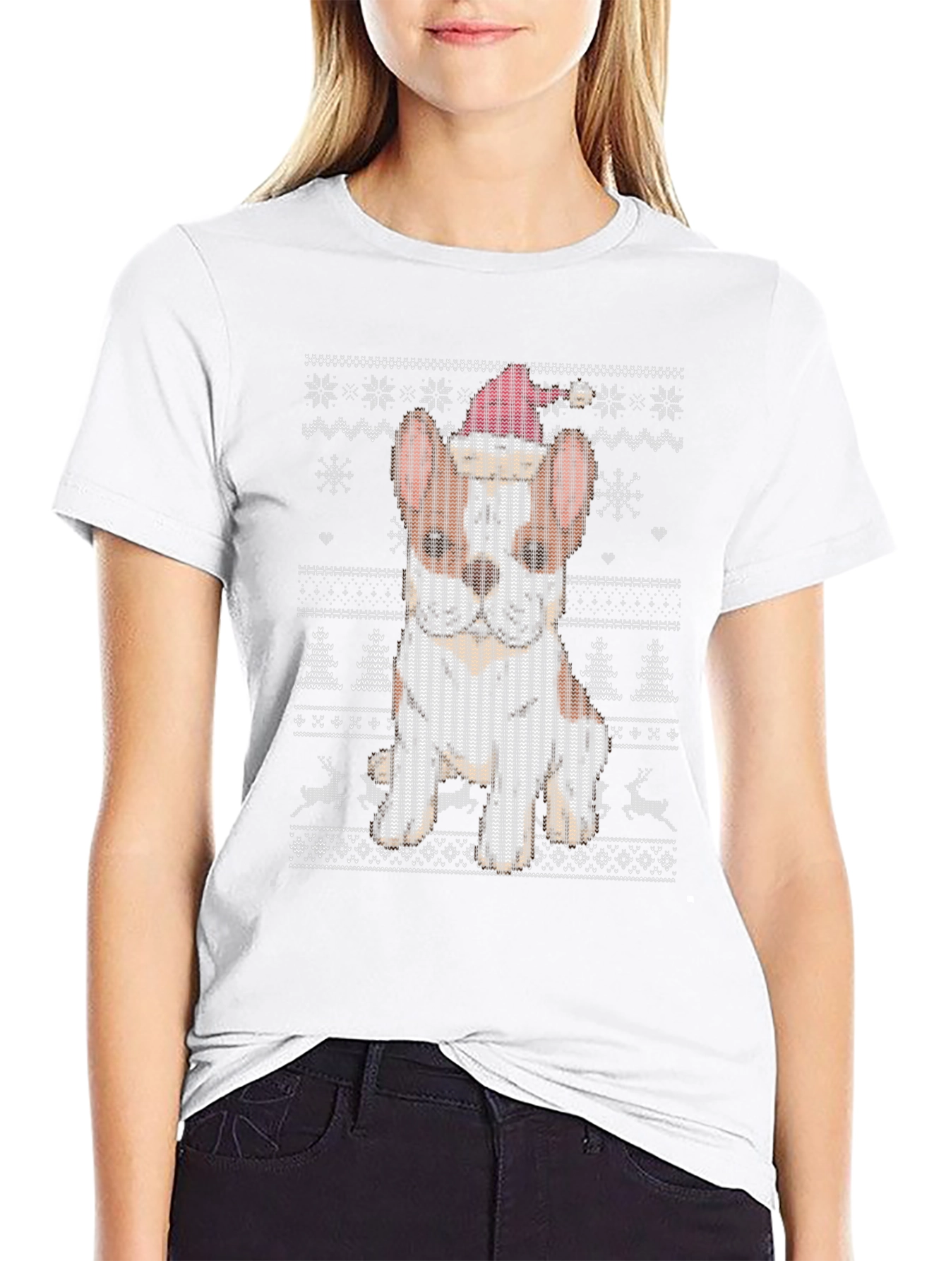 Festive Dog Christmas Sweater T-Shirt