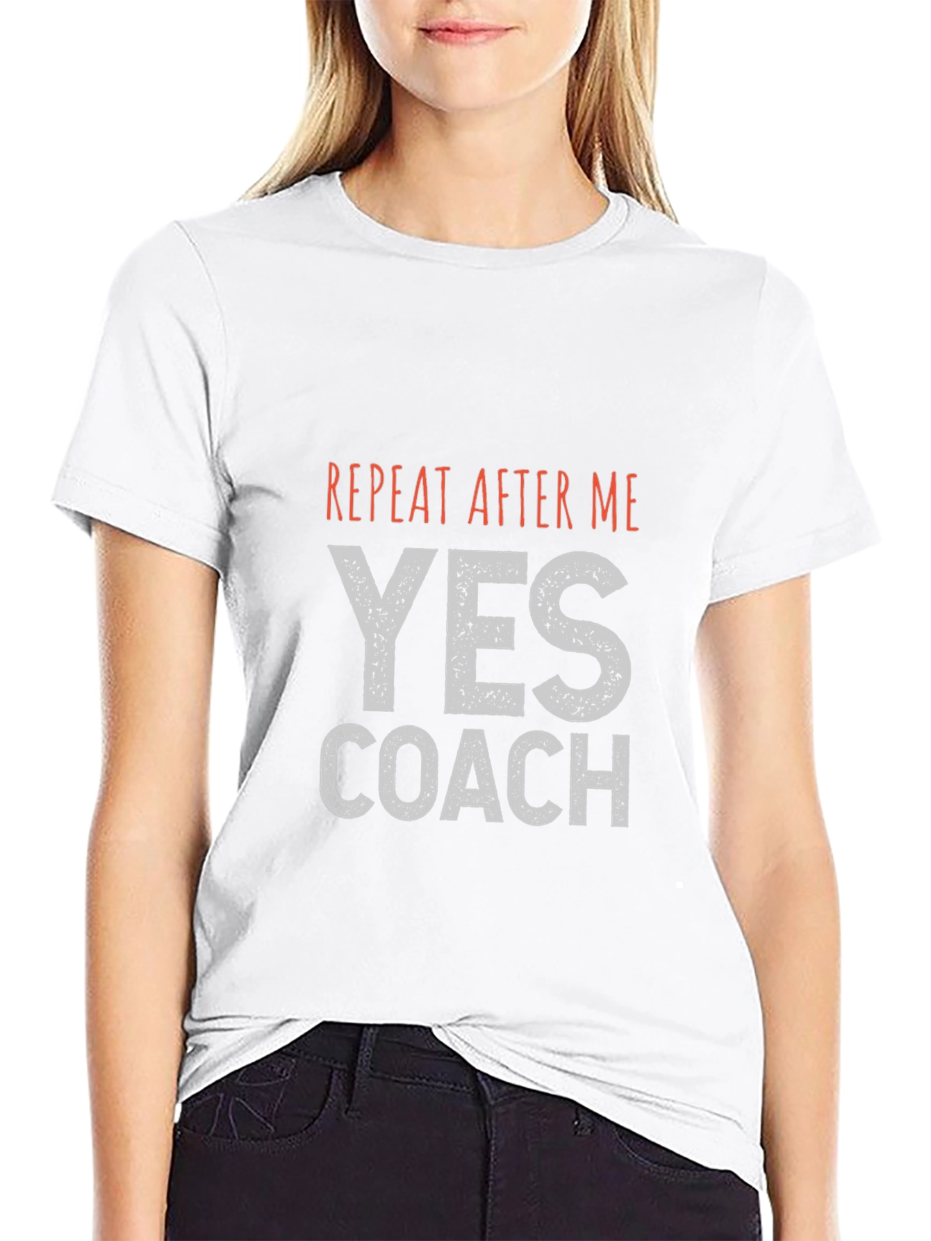Yes Coach Graphic Tee - Black Cotton T-Shirt