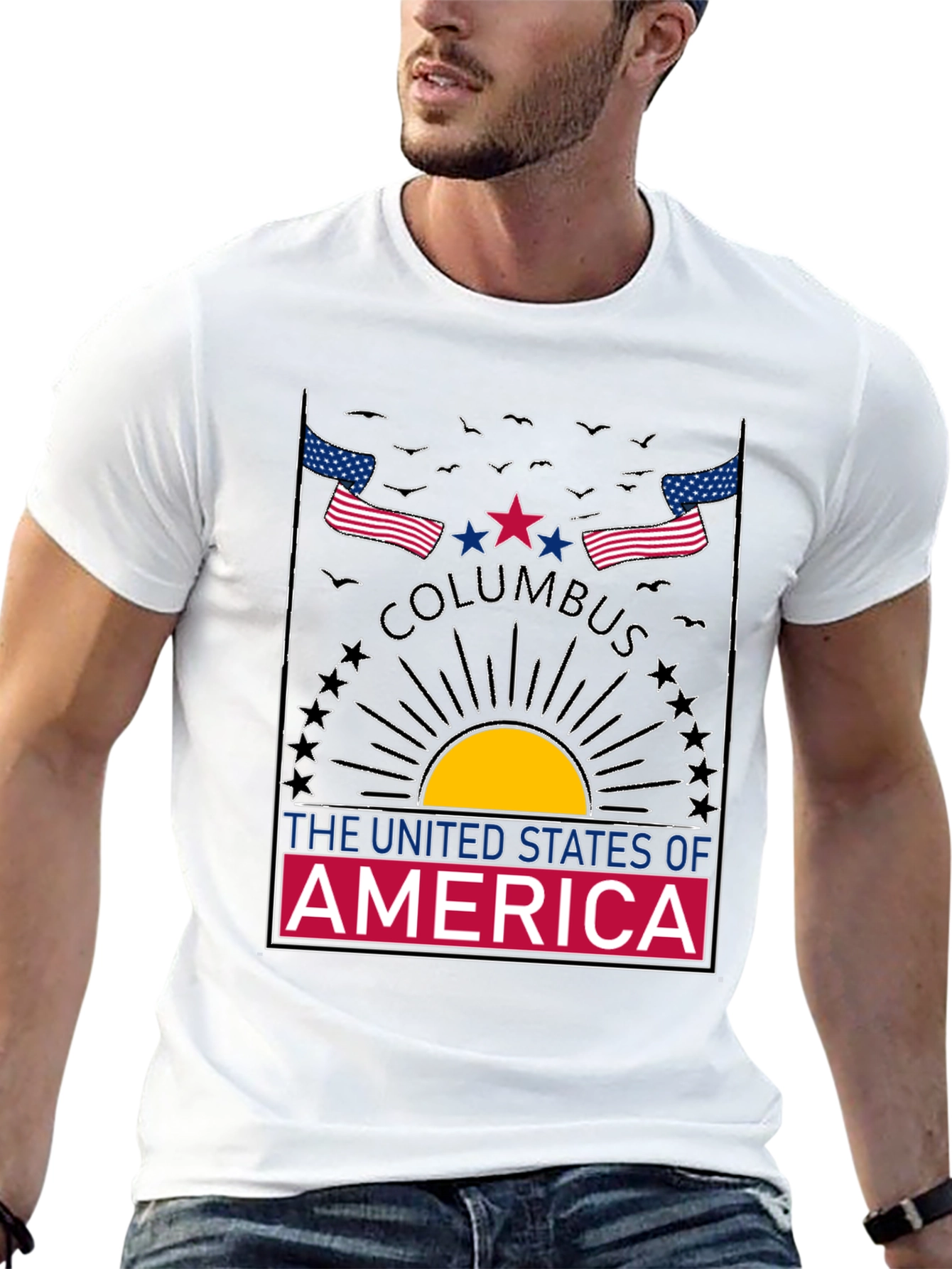 Columbus USA Graphic T-Shirt
