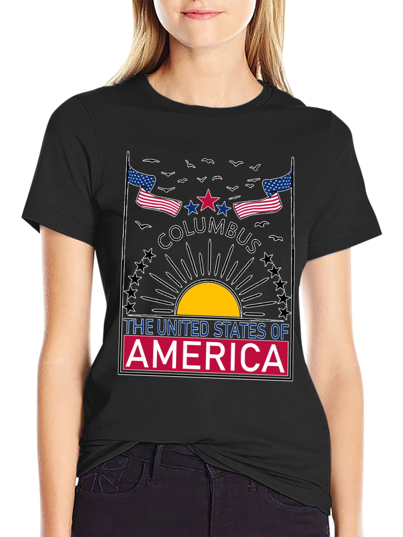 Columbus USA Graphic T-Shirt