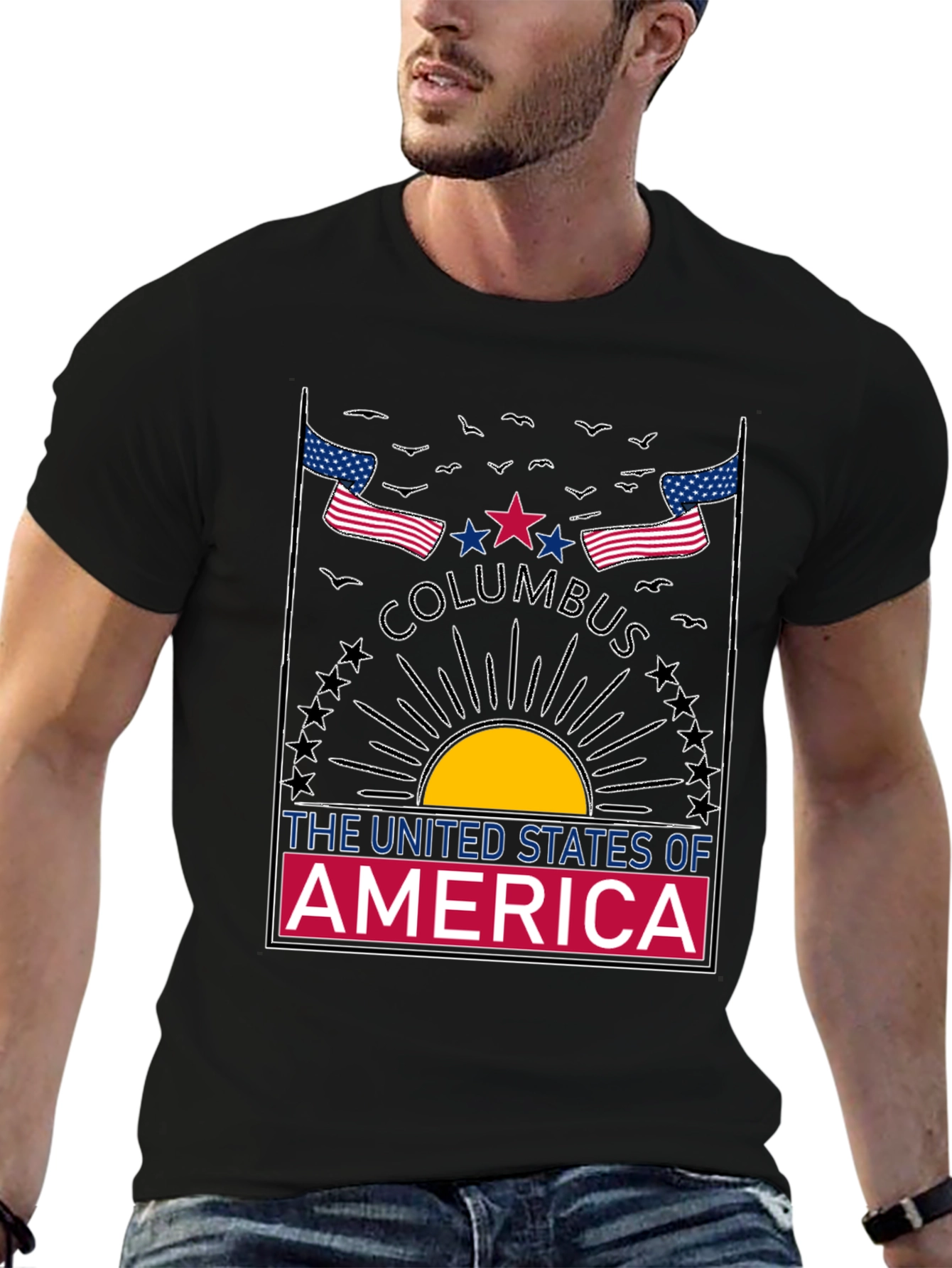 Columbus USA Graphic T-Shirt