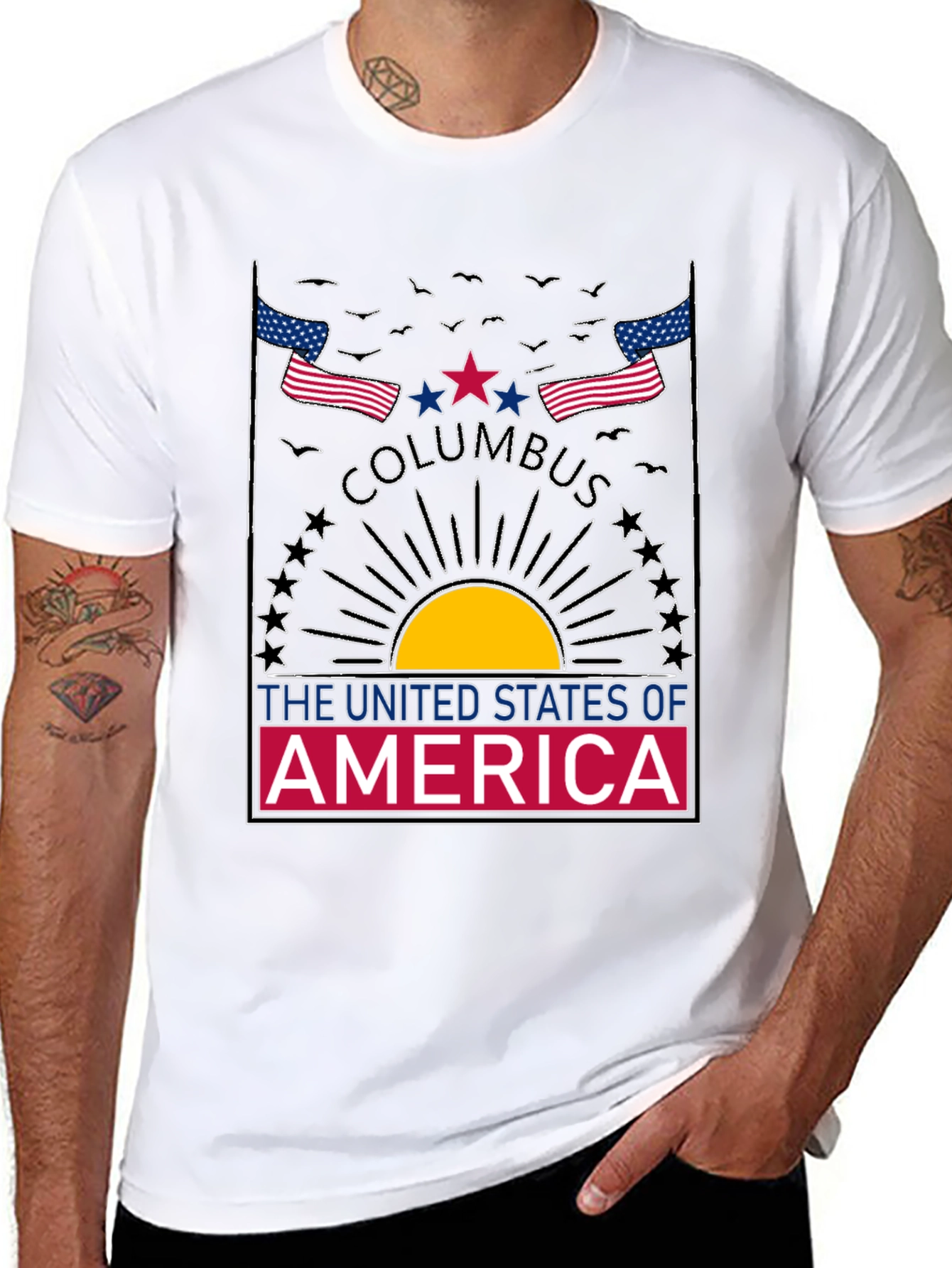 Columbus USA Graphic T-Shirt