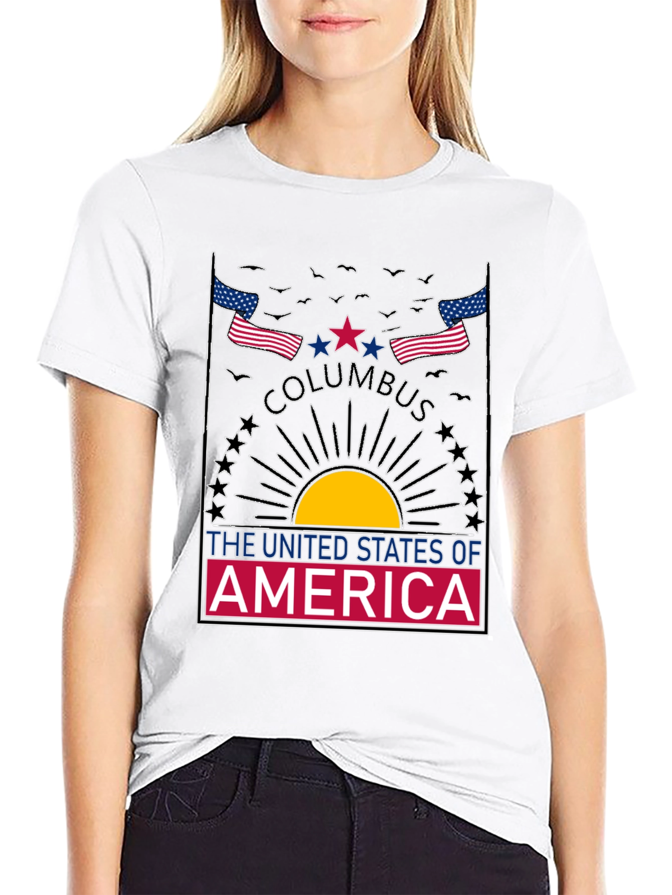 Columbus USA Graphic T-Shirt