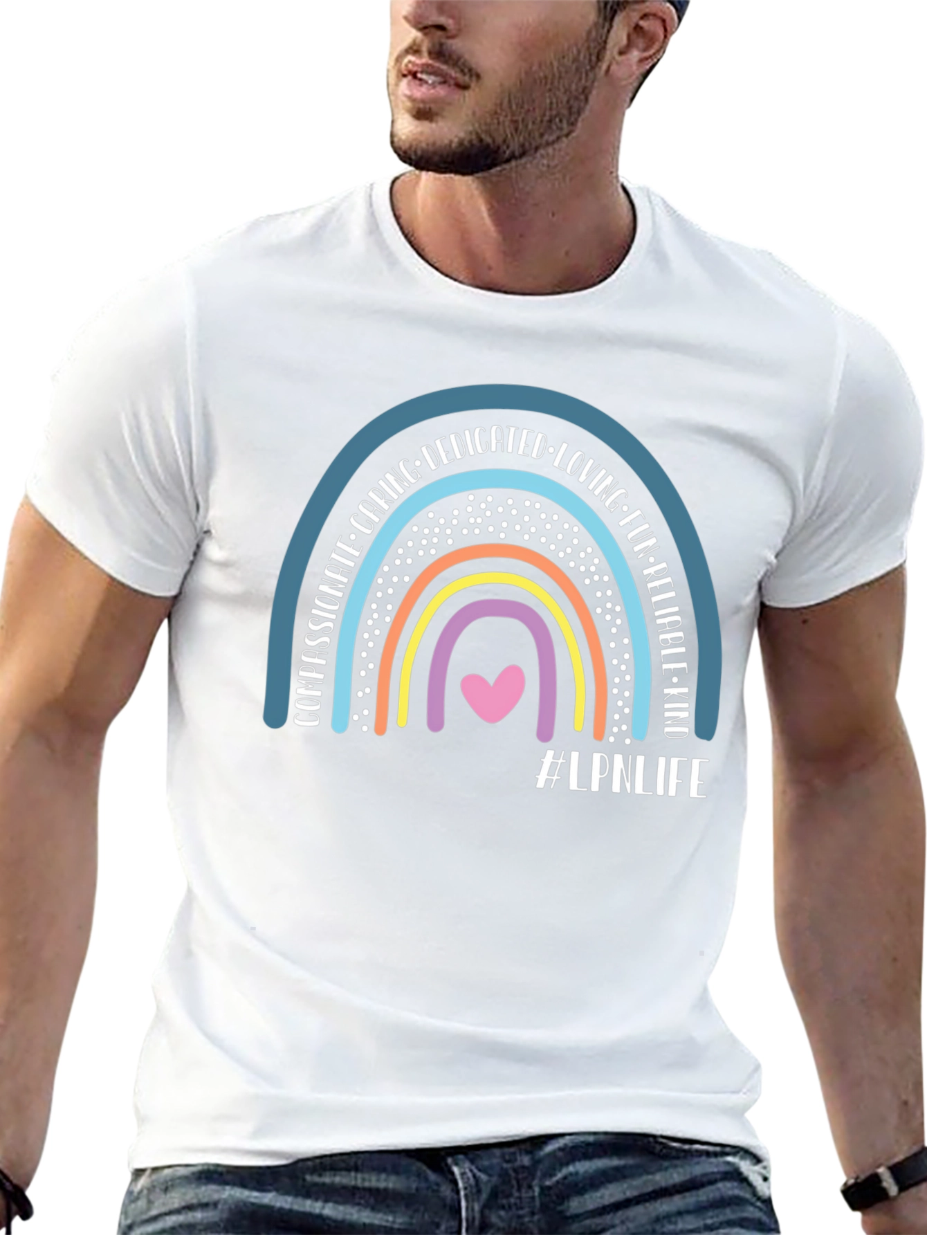LPN Life Rainbow Graphic T-Shirt - Black