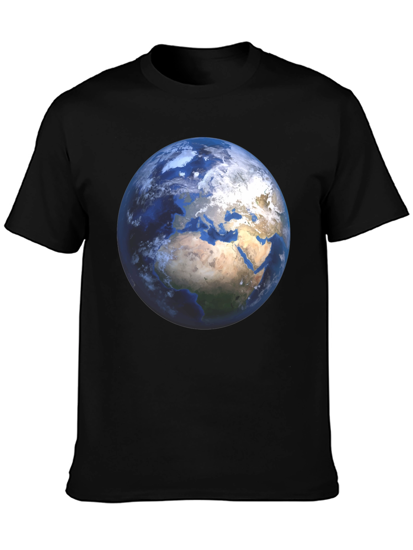 Earth Graphic Black T-Shirt - Global Design