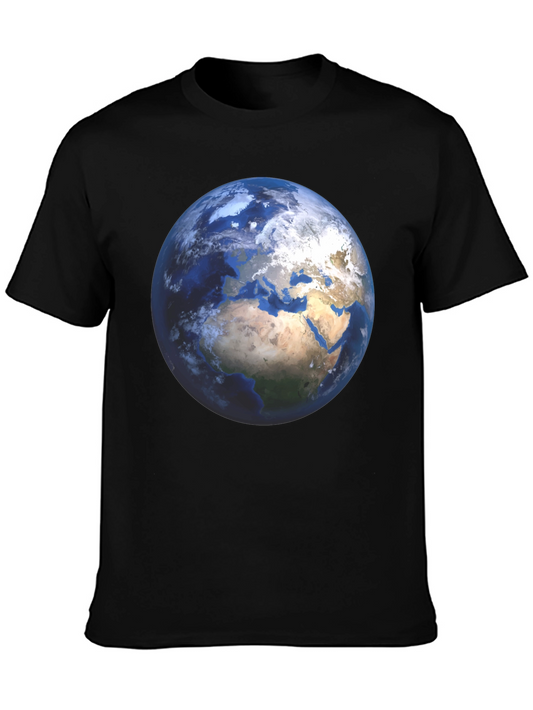 Earth Graphic Black T-Shirt - Global Design