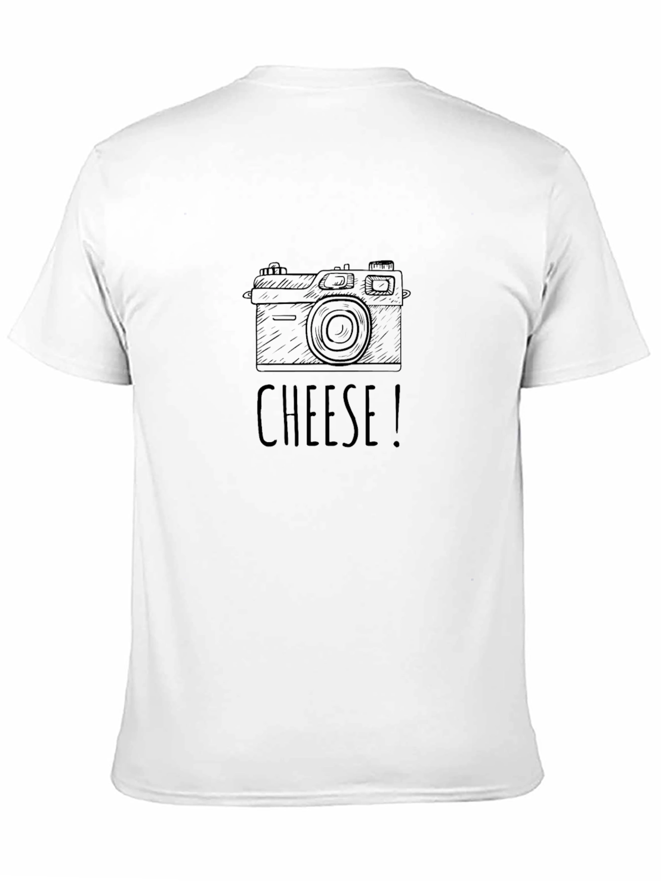Camera Sketch T-Shirt - Cheese! Graphic Tee