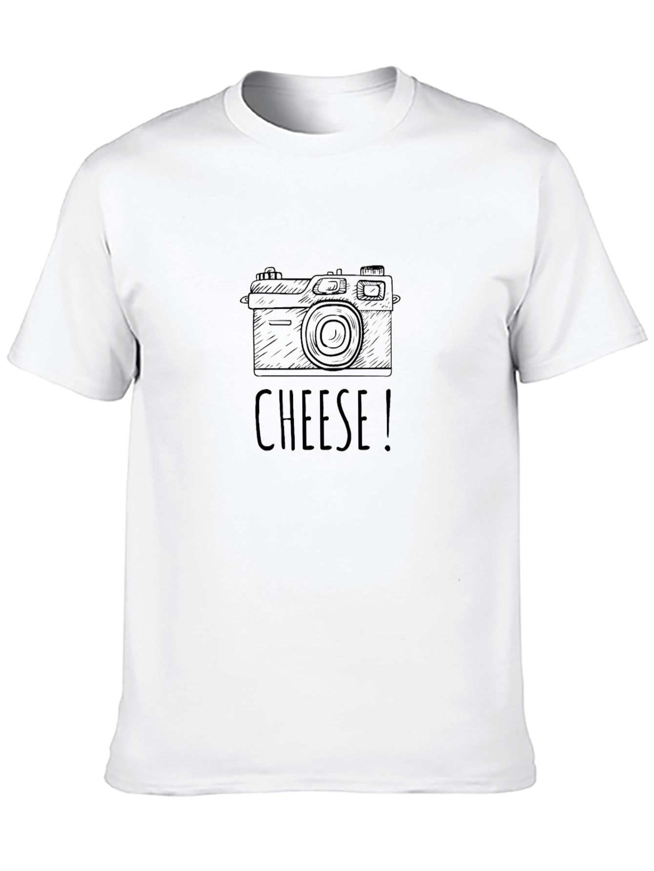 Camera Sketch T-Shirt - Cheese! Graphic Tee