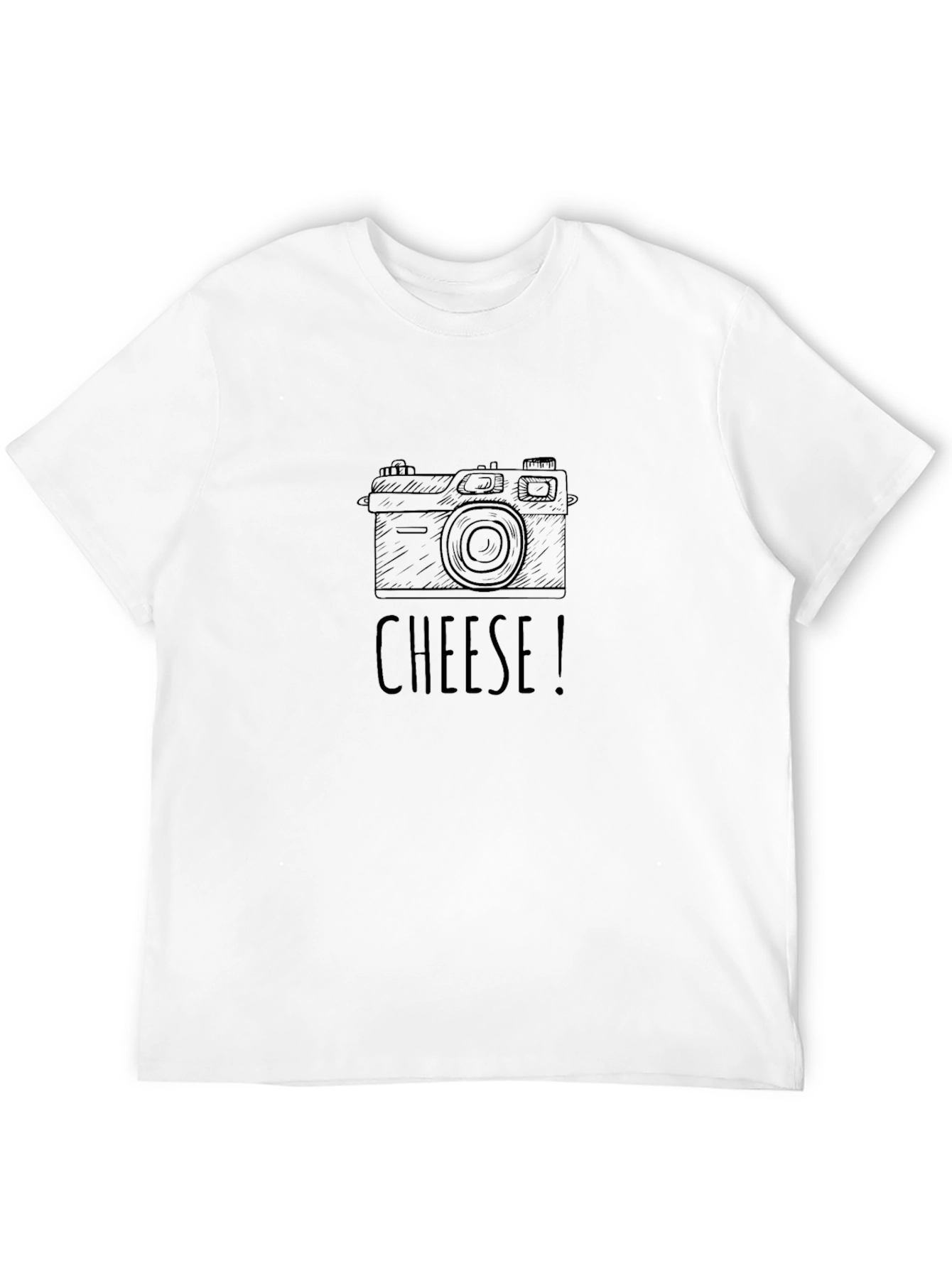 Camera Sketch T-Shirt - Cheese! Graphic Tee