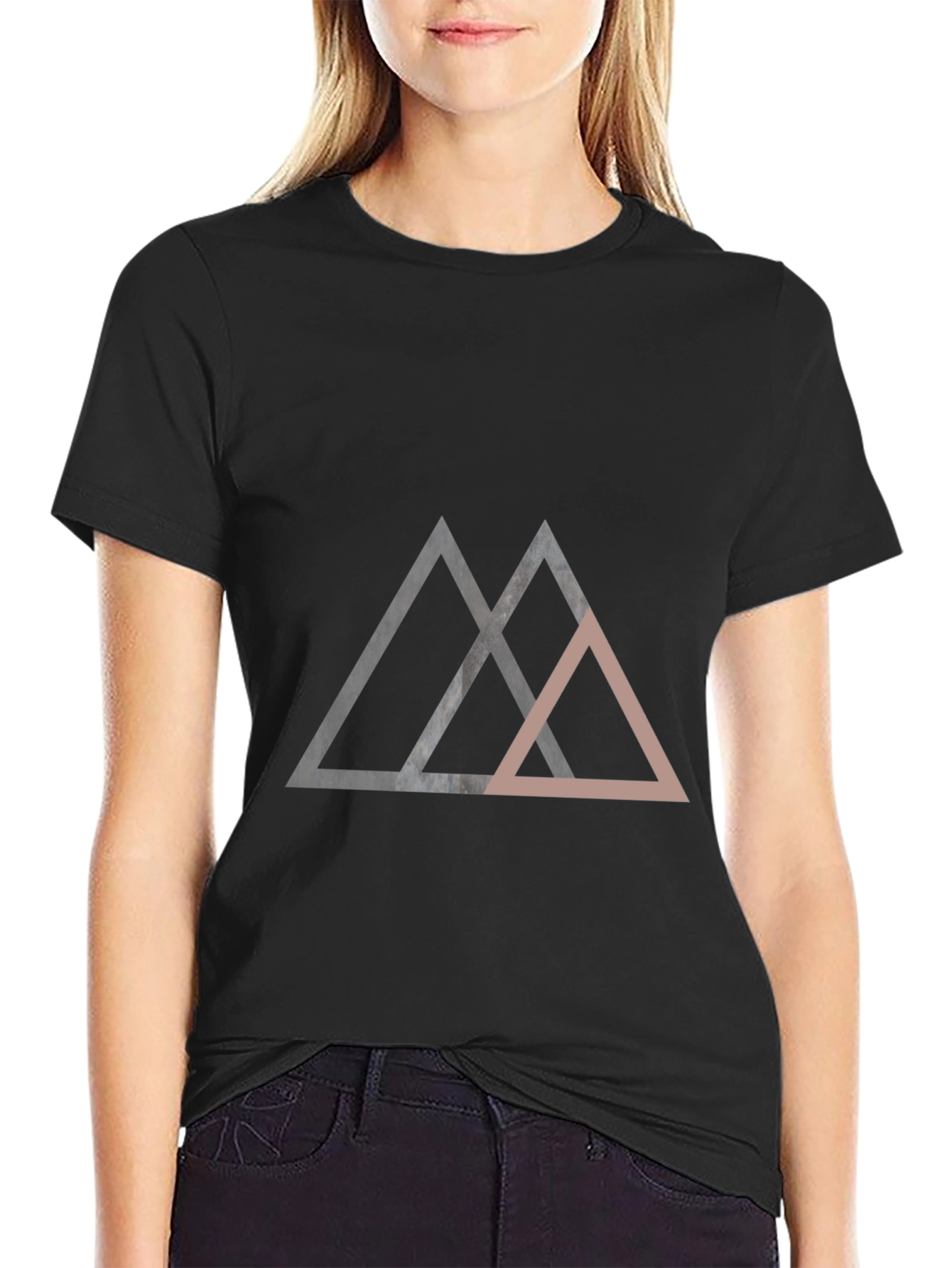 Geometric Triangle Tee - Stylish Modern Design